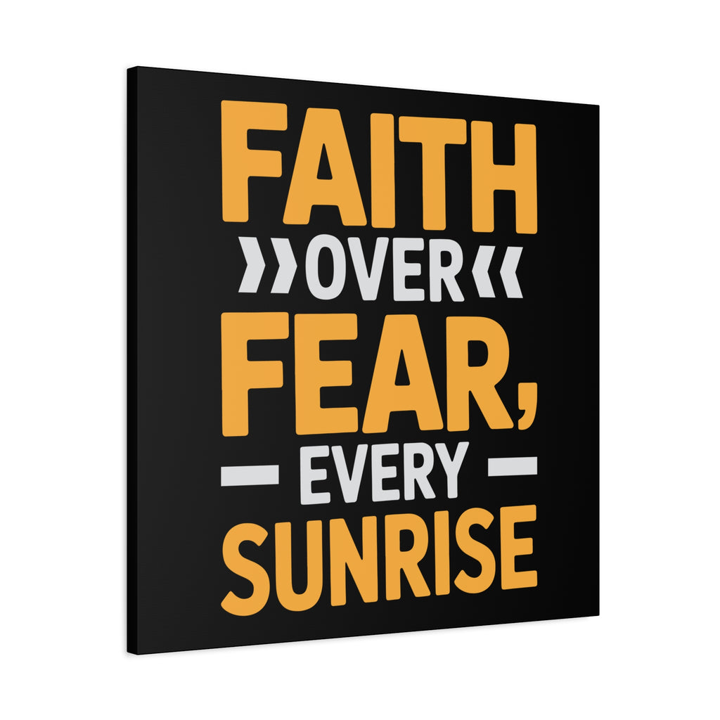 Inspirational Wall Art, Motivation Decor, Faith over Fear Canvas, Uplifting Home Decoration, Perfect Gift for New Beginnings