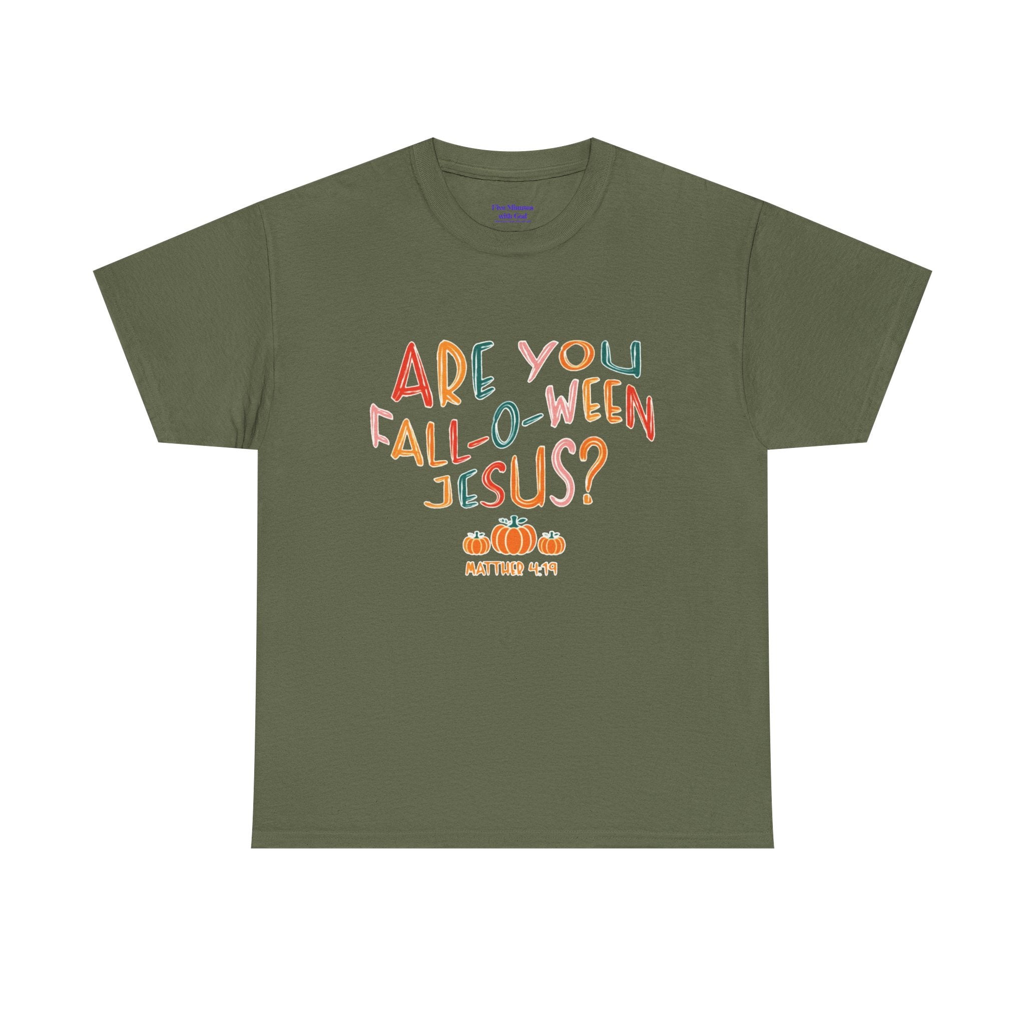 Unisex Fall-O-Ween Jesus Tee, Halloween T-Shirt, Christian Apparel, Autumn Fashion, Fun Holiday Shirt, Pumpkin Theme