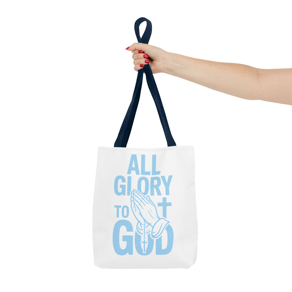 Faith-Inspired Tote Bag, All Glory to God, Christian Gift, Reusable Shopping Bag, Inspirational Tote, Church Event Carryall