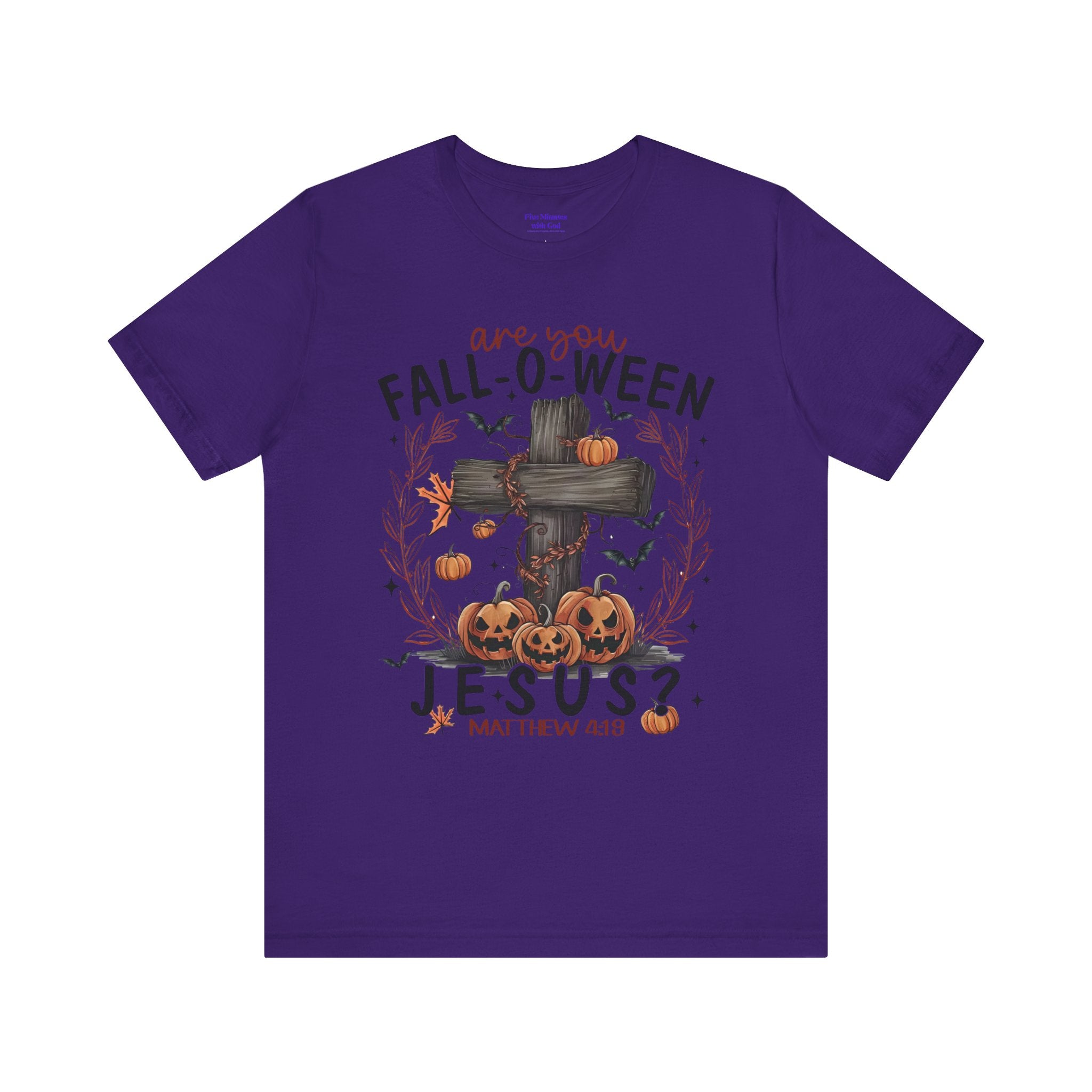 Autumn Pumpkin Christian Tee, Relaxed Fit Unisex Shirt, Fall Inspiration Tee, Cozy Halloween Top, Faith-Based Apparel