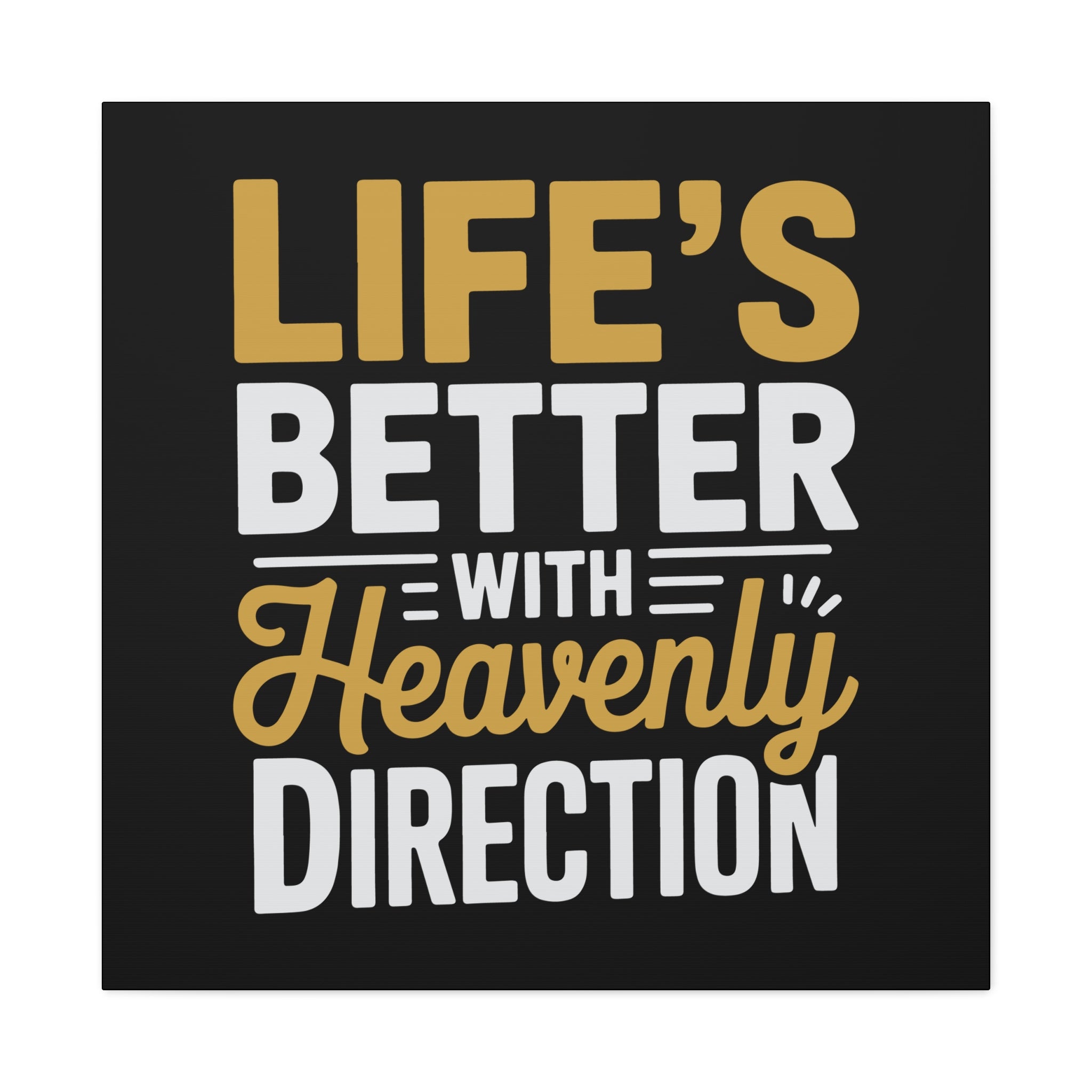 Heavenly Direction Canvas Wall Art, Inspirational Home Decor, Motivational Gift, Modern Wall Hanging, Perfect for Any Room