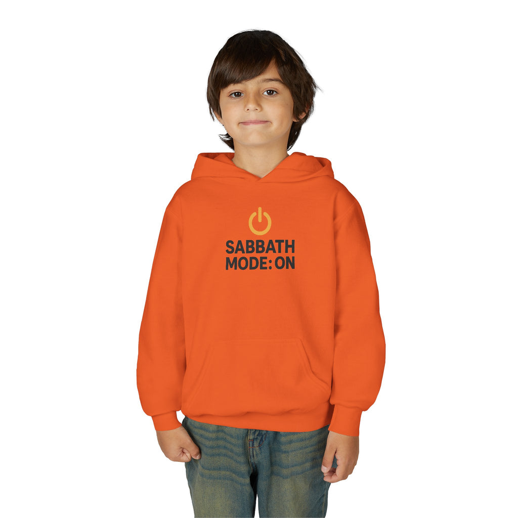 Sabbath Mode Youth Hoodie, Comfortable Hooded Sweatshirt for Kids, Perfect for Religious Observances, Christian Gift, Sunday Wear