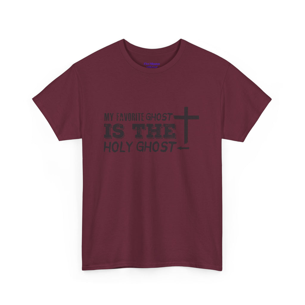 Unisex Cotton Tee - My Favorite Ghost is the Holy Ghost Shirt, Religious T-Shirt, Christian Apparel, Spiritual Gift, Halloween Shirt