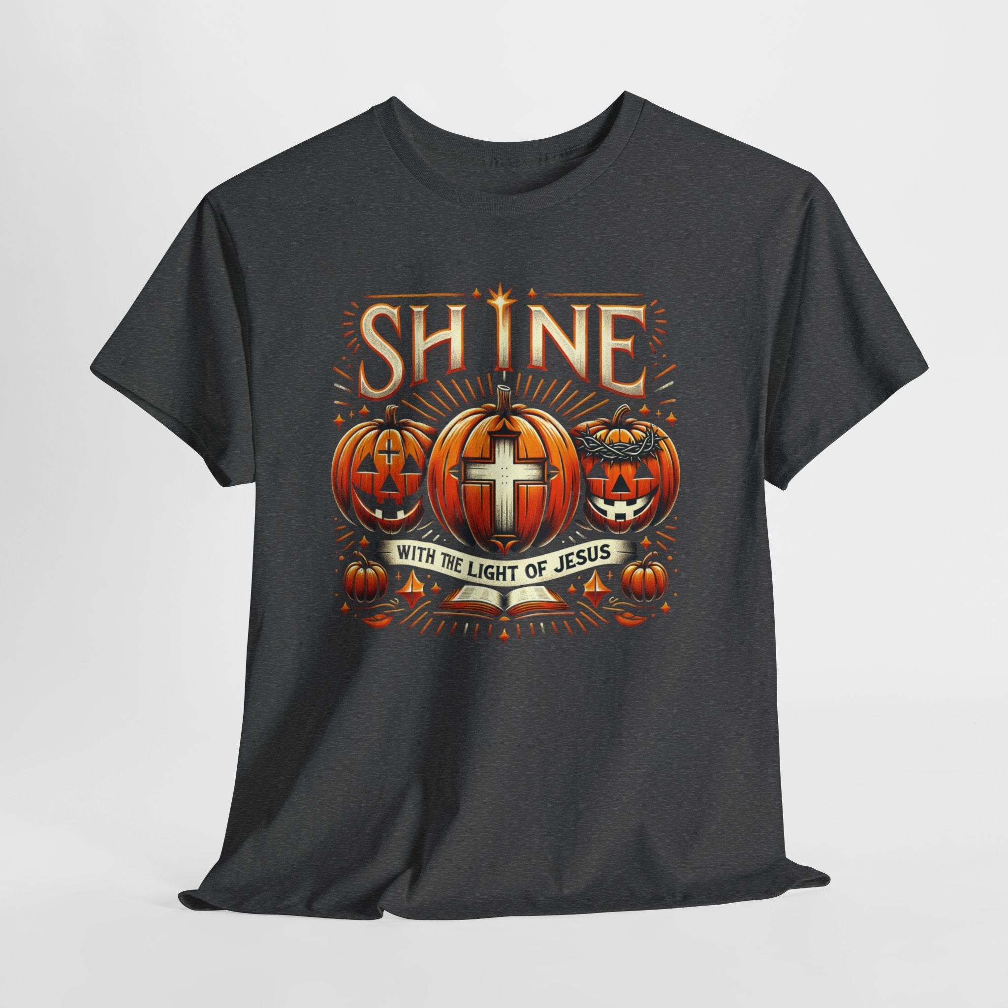 Halloween Jesus Graphic Tee | Unisex Cotton T-Shirt, Spooky Season Apparel, Faith-Based Shirt, Autumn Fashion, Christian Gift