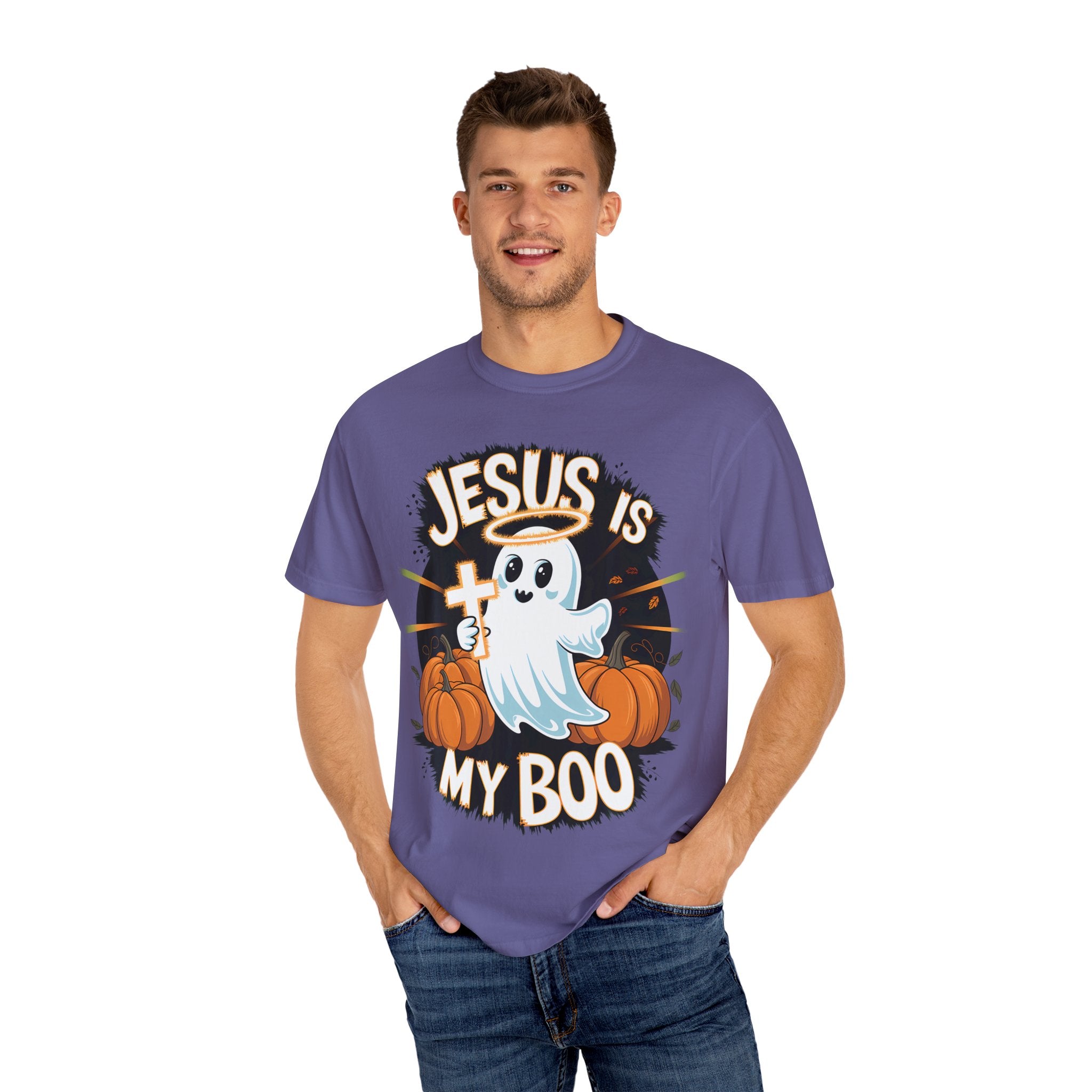 Halloween T-Shirt, Jesus is My Boo Tee, Unisex Ghost Shirt, Fall Apparel, Christian Halloween Gift
