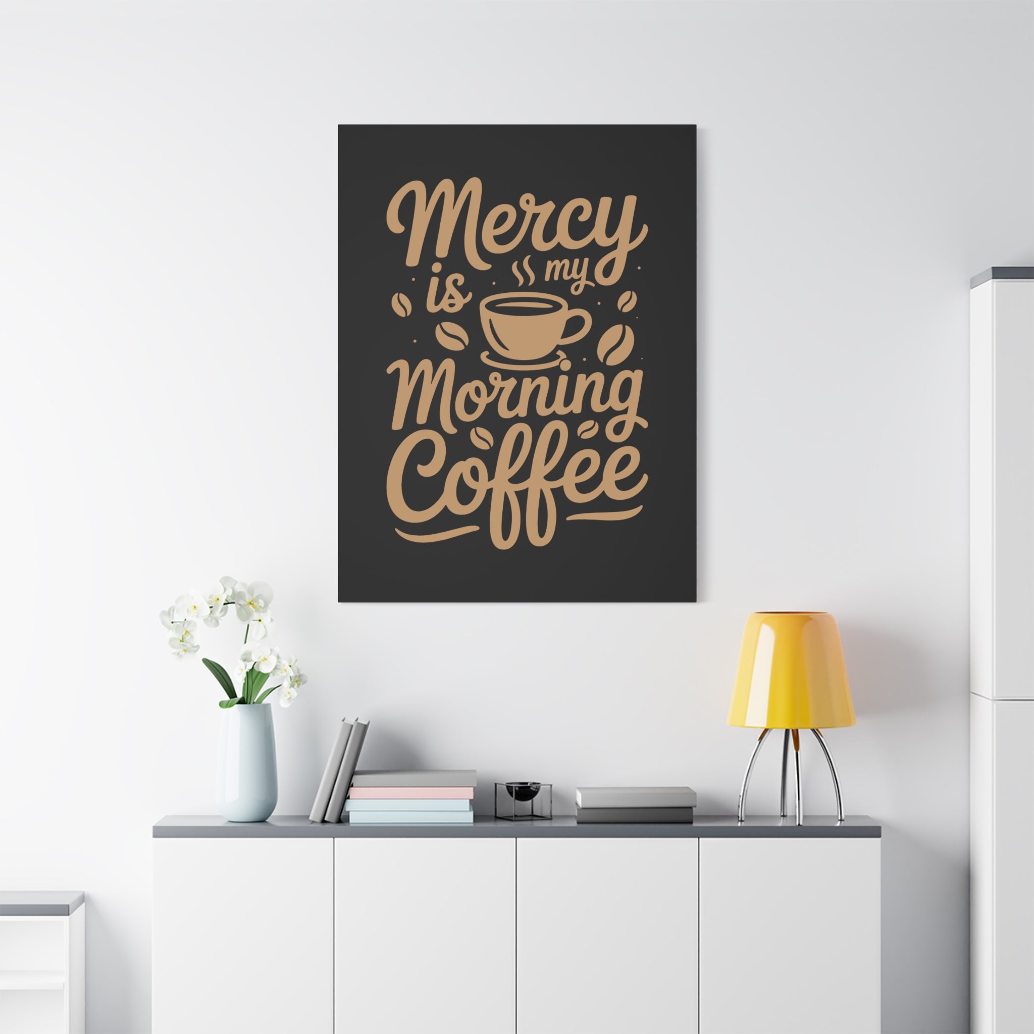 Coffee-Themed Canvas Art Print, Wall Decor for Coffee Lovers, Inspirational Home Decoration, Gift for Friends and Family