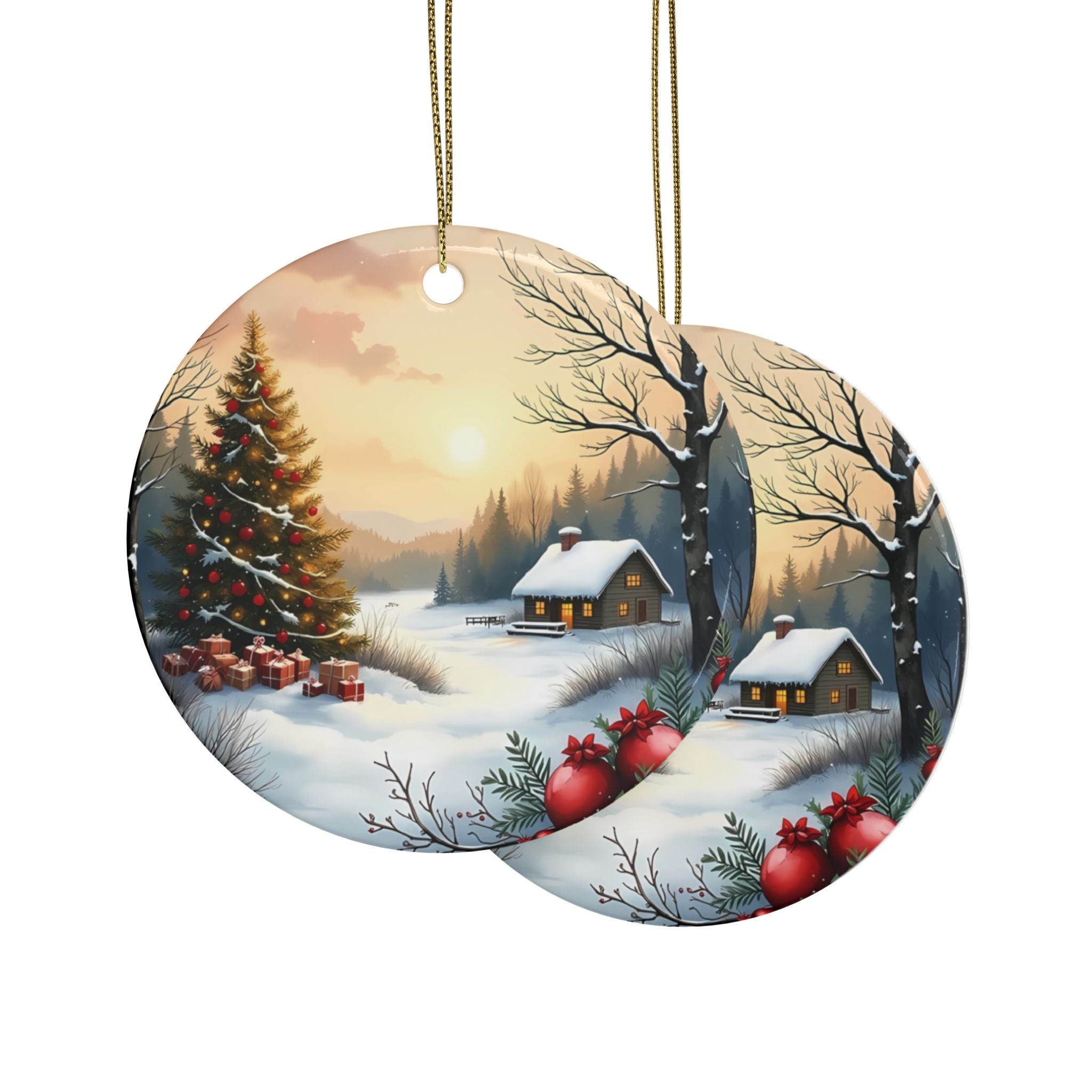Heart-Shaped Ceramic Ornaments, Cozy Winter Decorations, Holiday Celebrations, Christmas Tree Decor, Personalized Gift