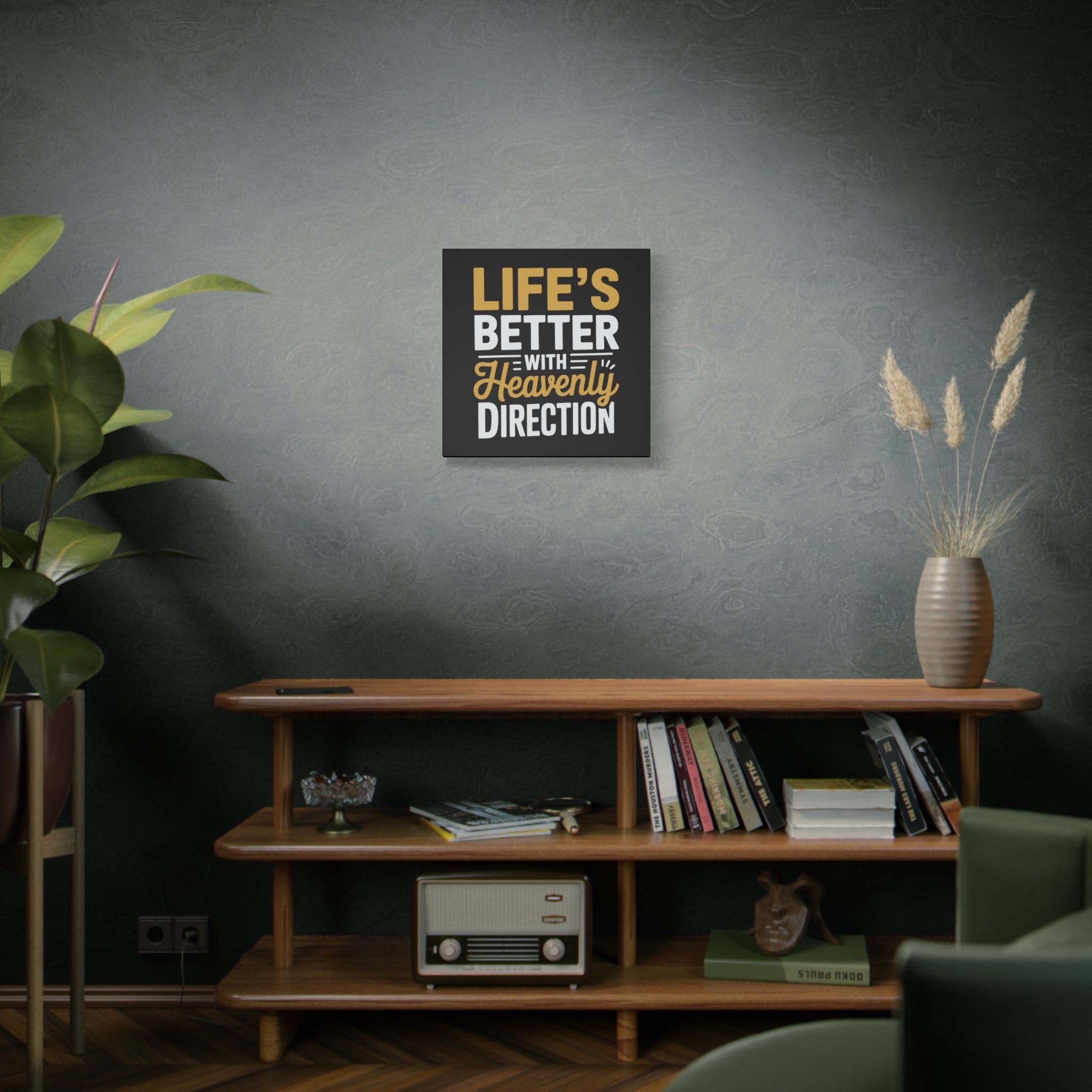 Heavenly Direction Canvas Wall Art, Inspirational Home Decor, Motivational Gift, Modern Wall Hanging, Perfect for Any Room