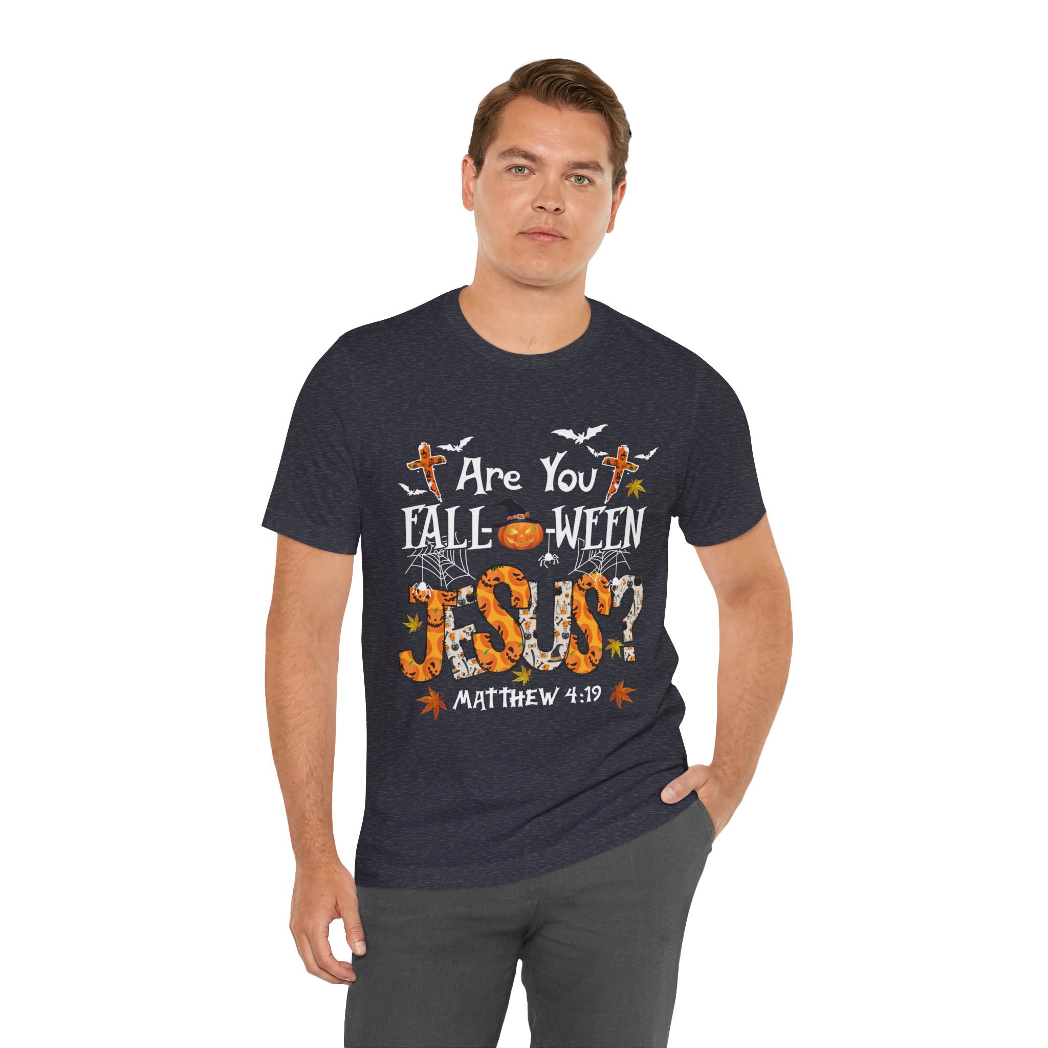 Jesus? Unisex Short Sleeve Tee | Fall Inspired T-Shirt, Autumn Apparel, Halloween Gift, Cozy Casual Wear, Everyday Style