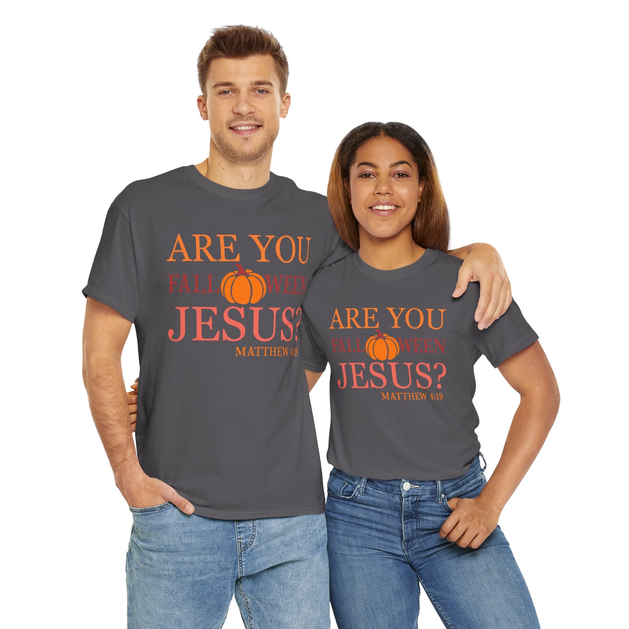 Unisex Heavy Cotton Tee - Are You Halloween Jesus? Festival Shirt, Funny Christian Tee, Fall Apparel, Halloween Party Outfit, Holiday Gift