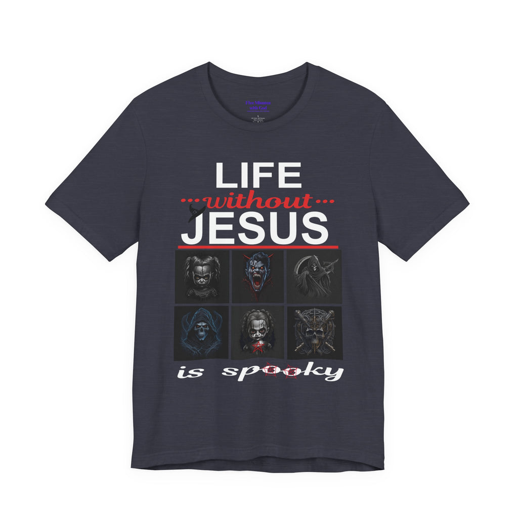 Funny Christian Tee - 'Life Without Jesus is Spooky' Unisex Jersey Short Sleeve T-Shirt, Faith Apparel, Religious Gift, Halloween Tee, [...]