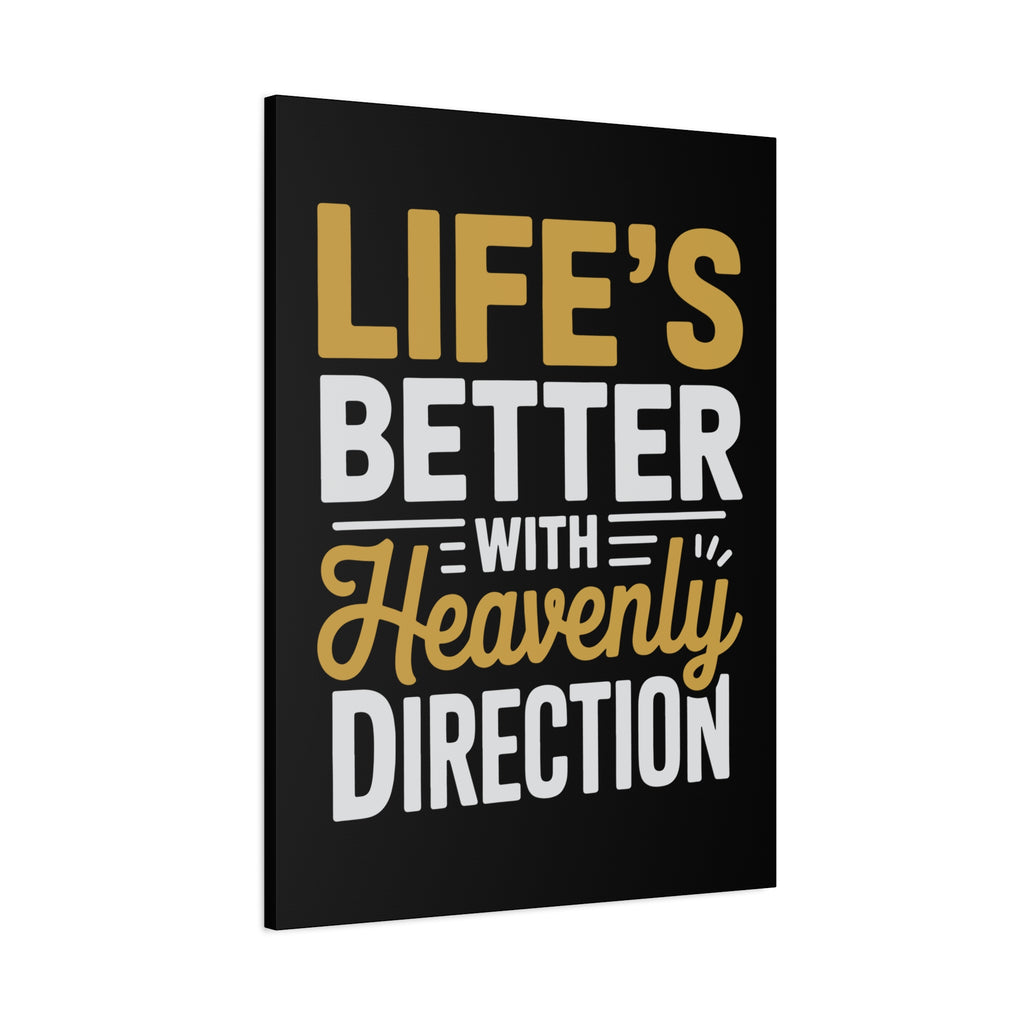 Heavenly Direction Canvas Wall Art, Inspirational Home Decor, Motivational Gift, Modern Wall Hanging, Perfect for Any Room