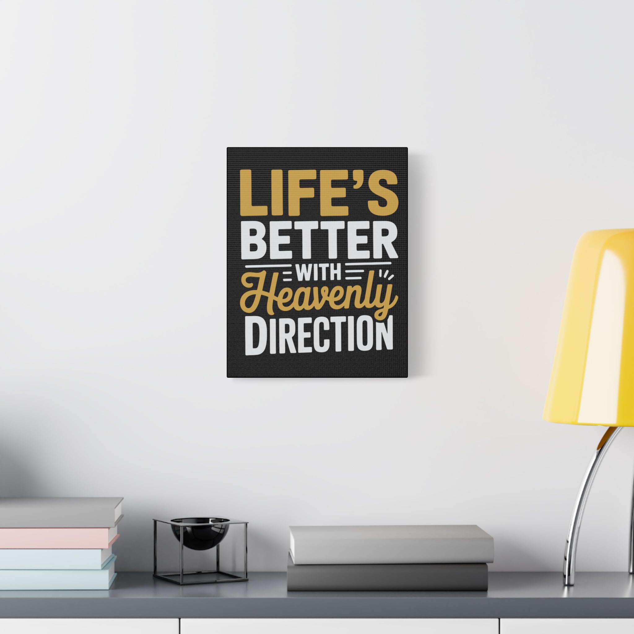 Heavenly Direction Canvas Wall Art, Inspirational Home Decor, Motivational Gift, Modern Wall Hanging, Perfect for Any Room