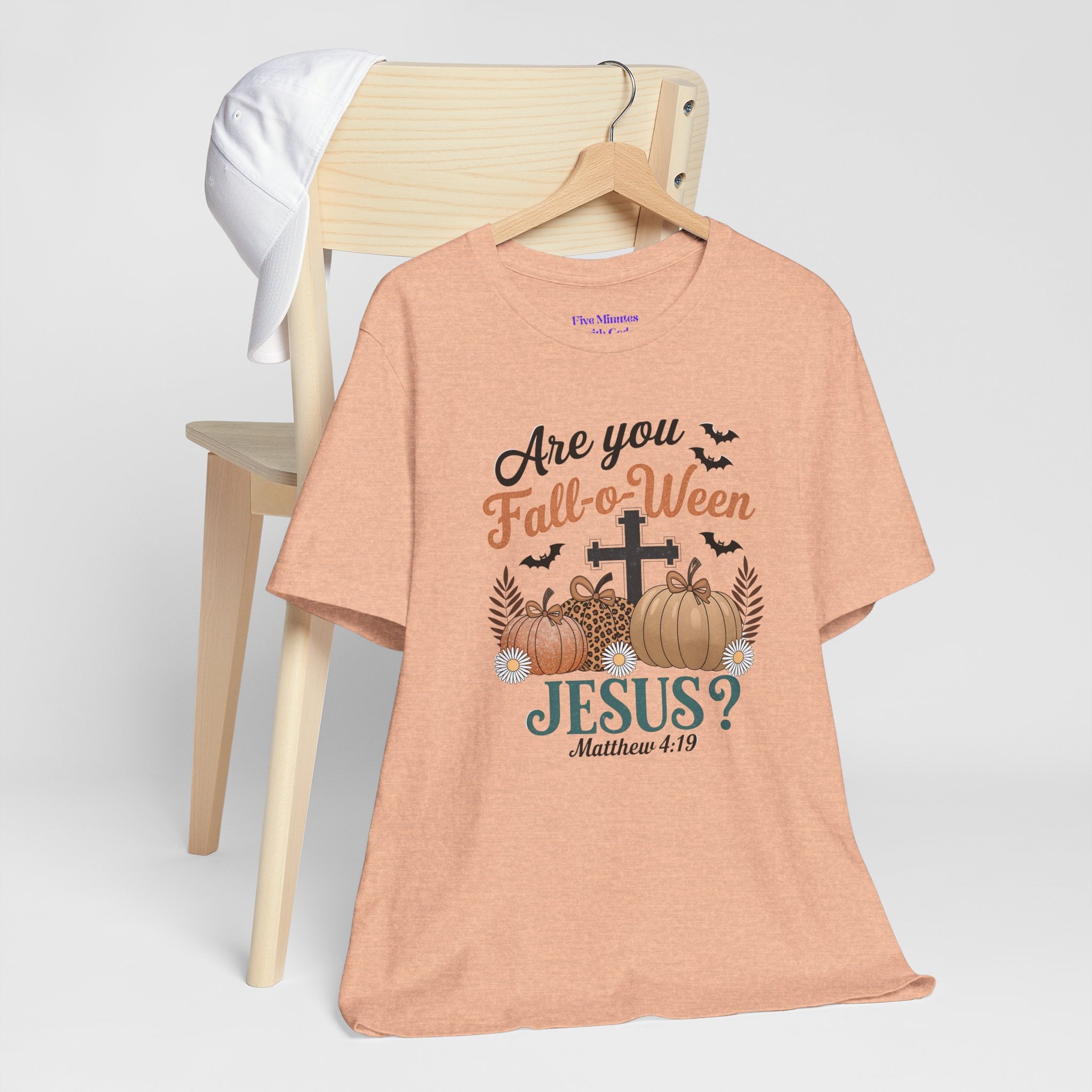 Fall-themed Christian Tee, Are You Fall-o-Ween Jesus?, Unisex Halloween Shirt, Autumn Faith T-Shirt, Pumpkin Design Top