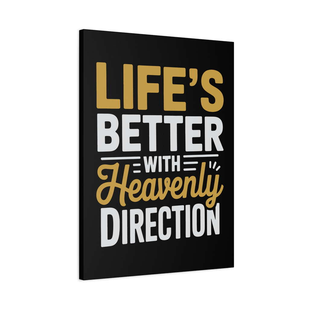 Heavenly Direction Canvas Wall Art, Inspirational Home Decor, Motivational Gift, Modern Wall Hanging, Perfect for Any Room