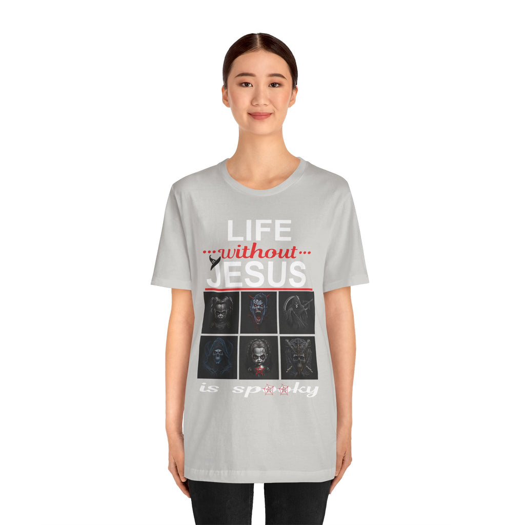 Funny Christian Tee - 'Life Without Jesus is Spooky' Unisex Jersey Short Sleeve T-Shirt, Faith Apparel, Religious Gift, Halloween Tee, [...]