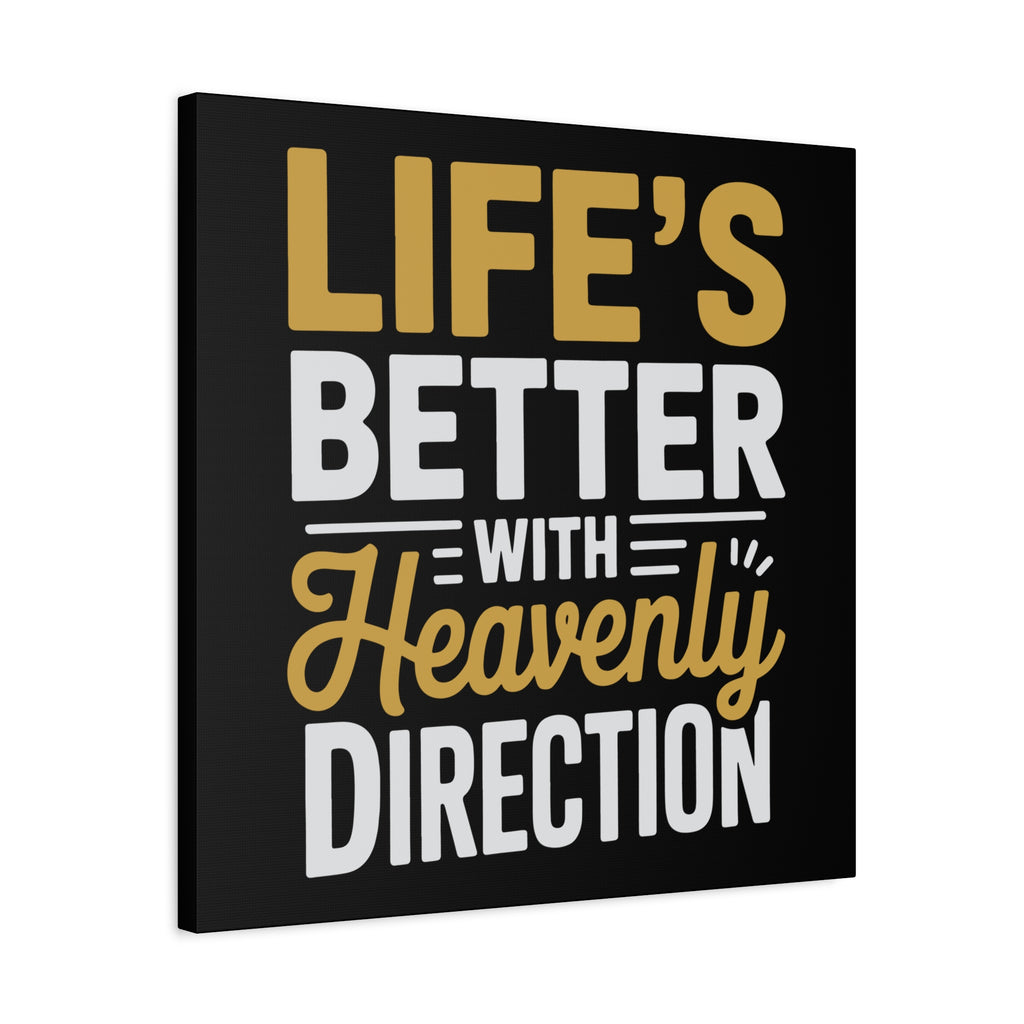 Heavenly Direction Canvas Wall Art, Inspirational Home Decor, Motivational Gift, Modern Wall Hanging, Perfect for Any Room
