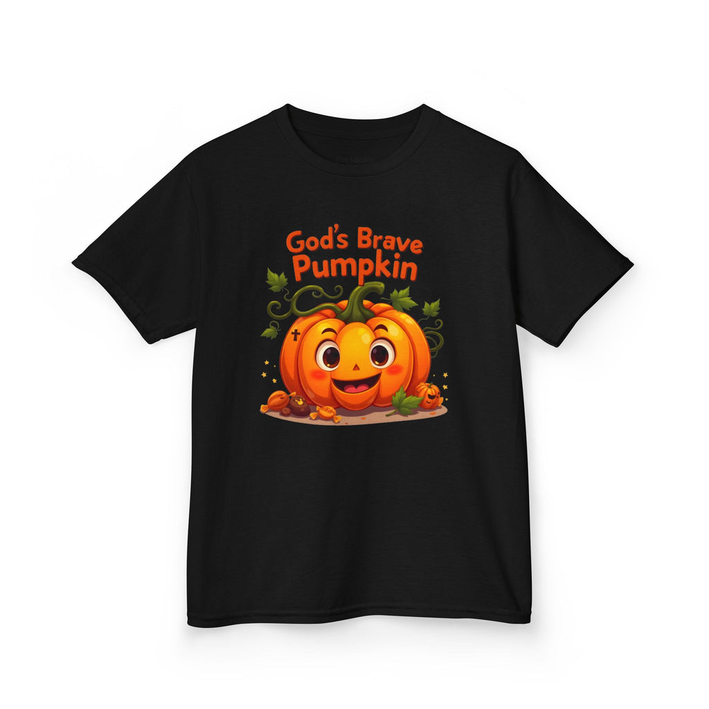 Cute Kids Halloween Tee, Pumpkin Shirt, Fall Celebration Top, Spooky Season Apparel, God’s Brave Pumpkin T-Shirt