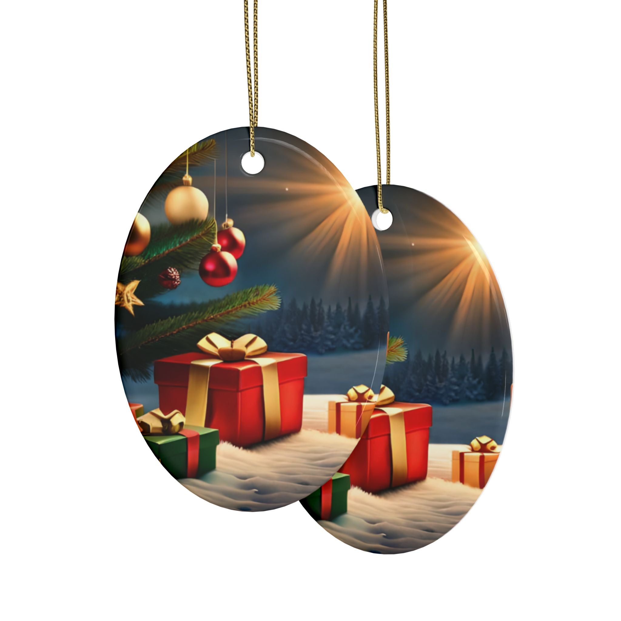 Star Ceramic Christmas Ornaments - Holiday Decor, Personalized Gifts, Tree Decorations, Festive Keepsakes, Custom Ornament Sets