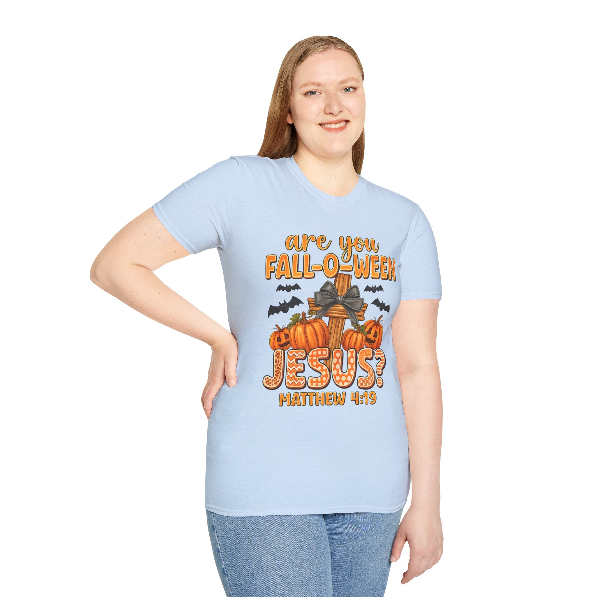 Funny Christian Halloween T-Shirt, Jesus Pumpkin Tee, Unisex Fall Shirt, Autumn Festive Apparel, Holiday Gift Idea