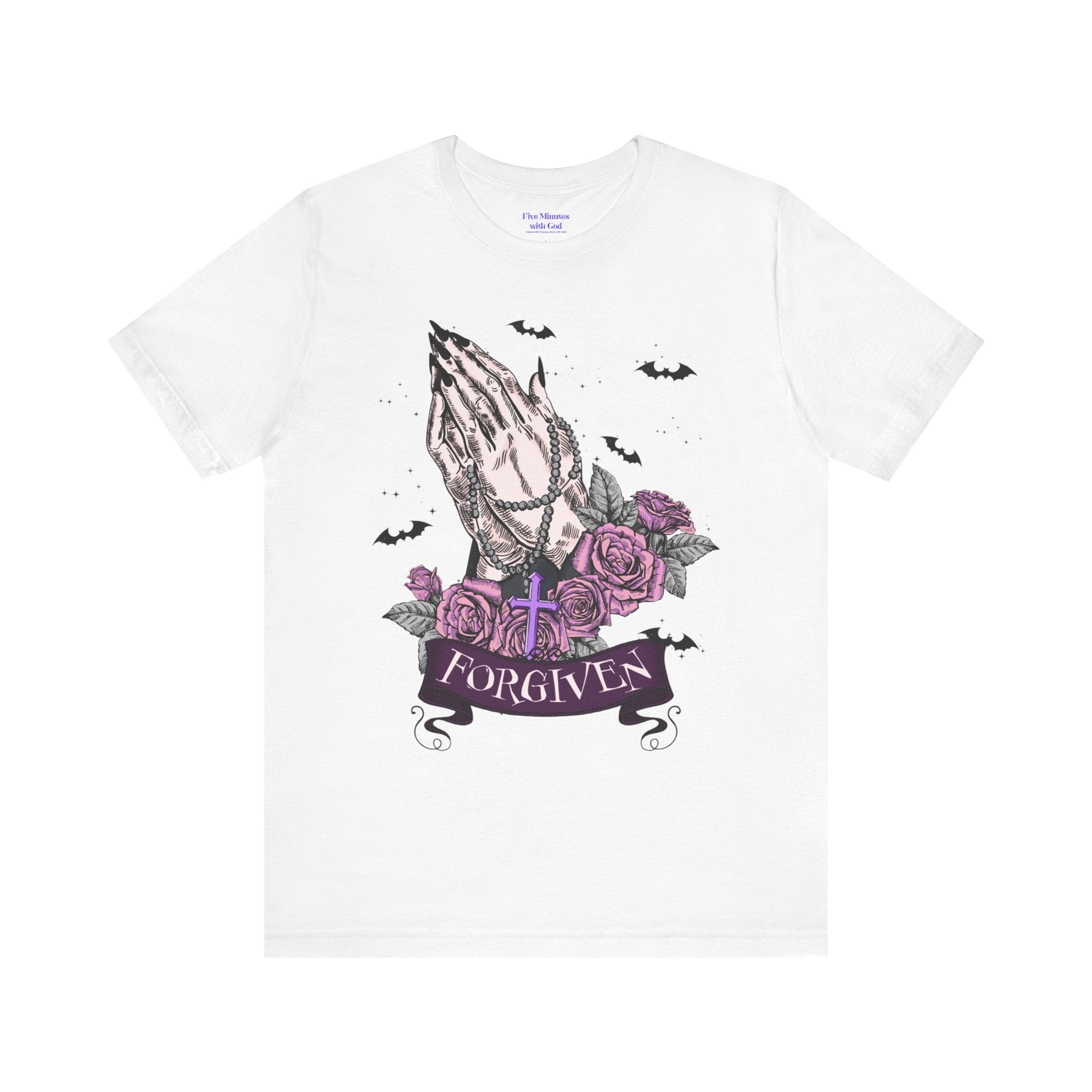 Forgiven Graphic Tee - Unisex Jersey Short Sleeve Shirt, Spiritual Apparel, Gift for Believers, Casual Outfit, Faith Inspired Fashion