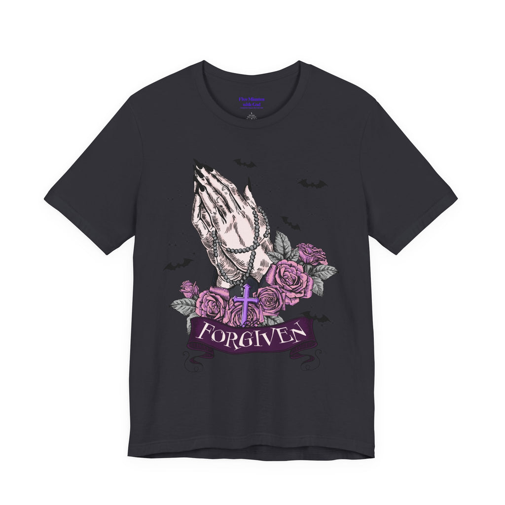 Forgiven Graphic Tee - Unisex Jersey Short Sleeve Shirt, Spiritual Apparel, Gift for Believers, Casual Outfit, Faith Inspired Fashion