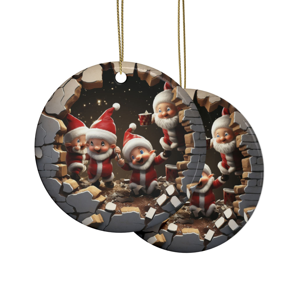 Festive Ceramic Ornaments for Christmas Decor, Holiday Gifts, Tree Decorations, Celebration Accessories, Santa Theme Ornaments