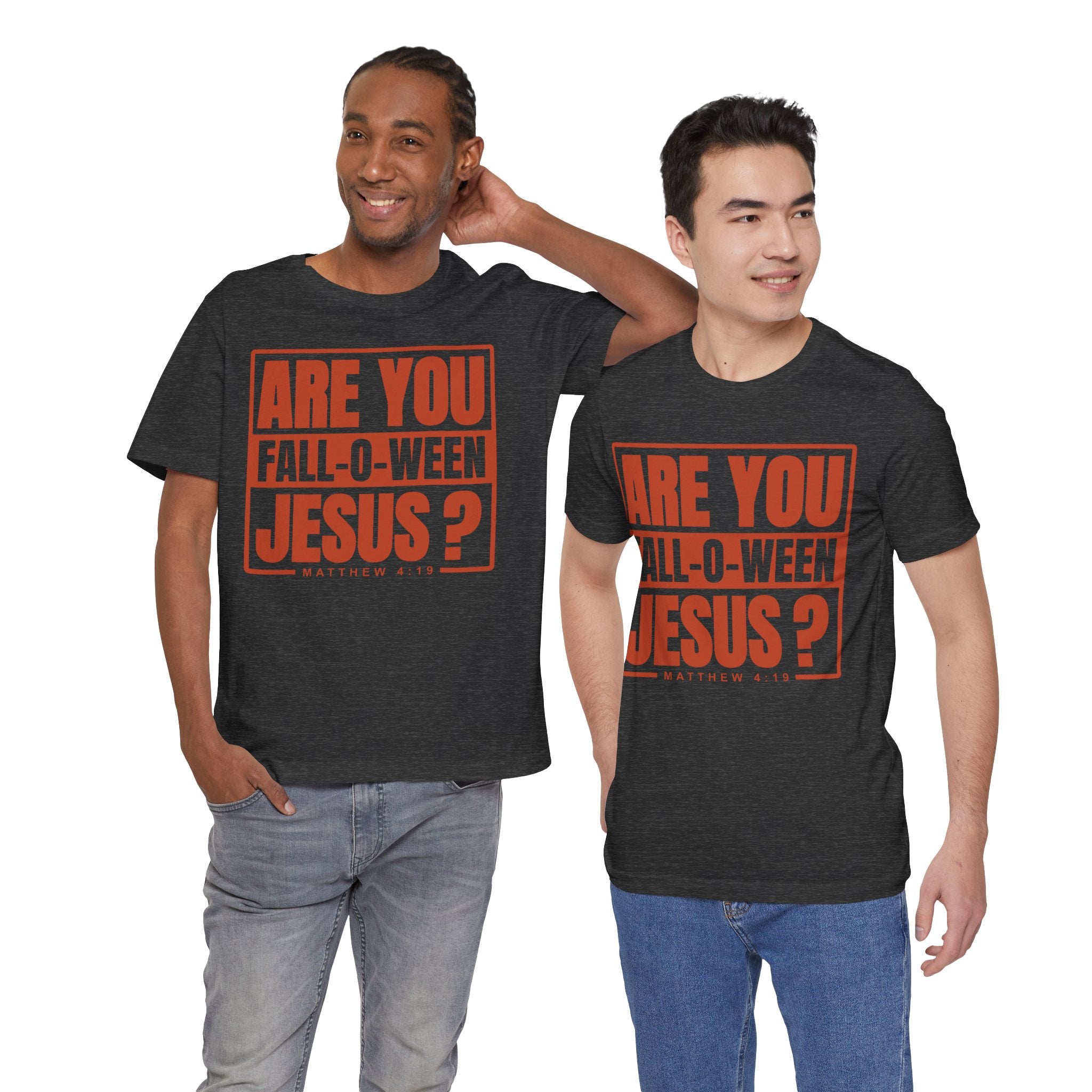 Fall-O-Ween Jesus Tee, Unisex Christian T-shirt, Faith-Based Apparel, Halloween Gospel Shirt, Religious Casual Wear