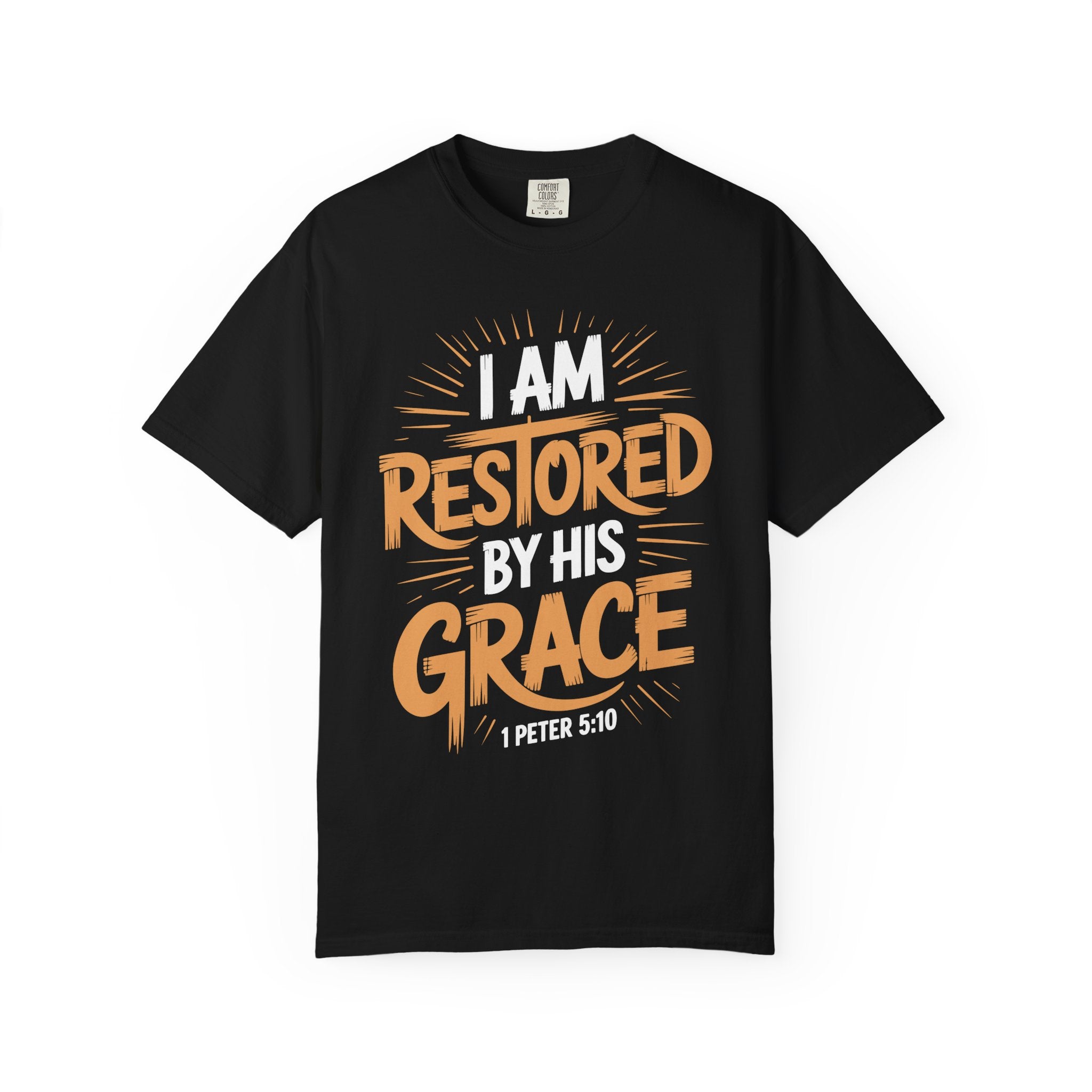 I Am Restored By His Grace Inspirational Graphic Tee