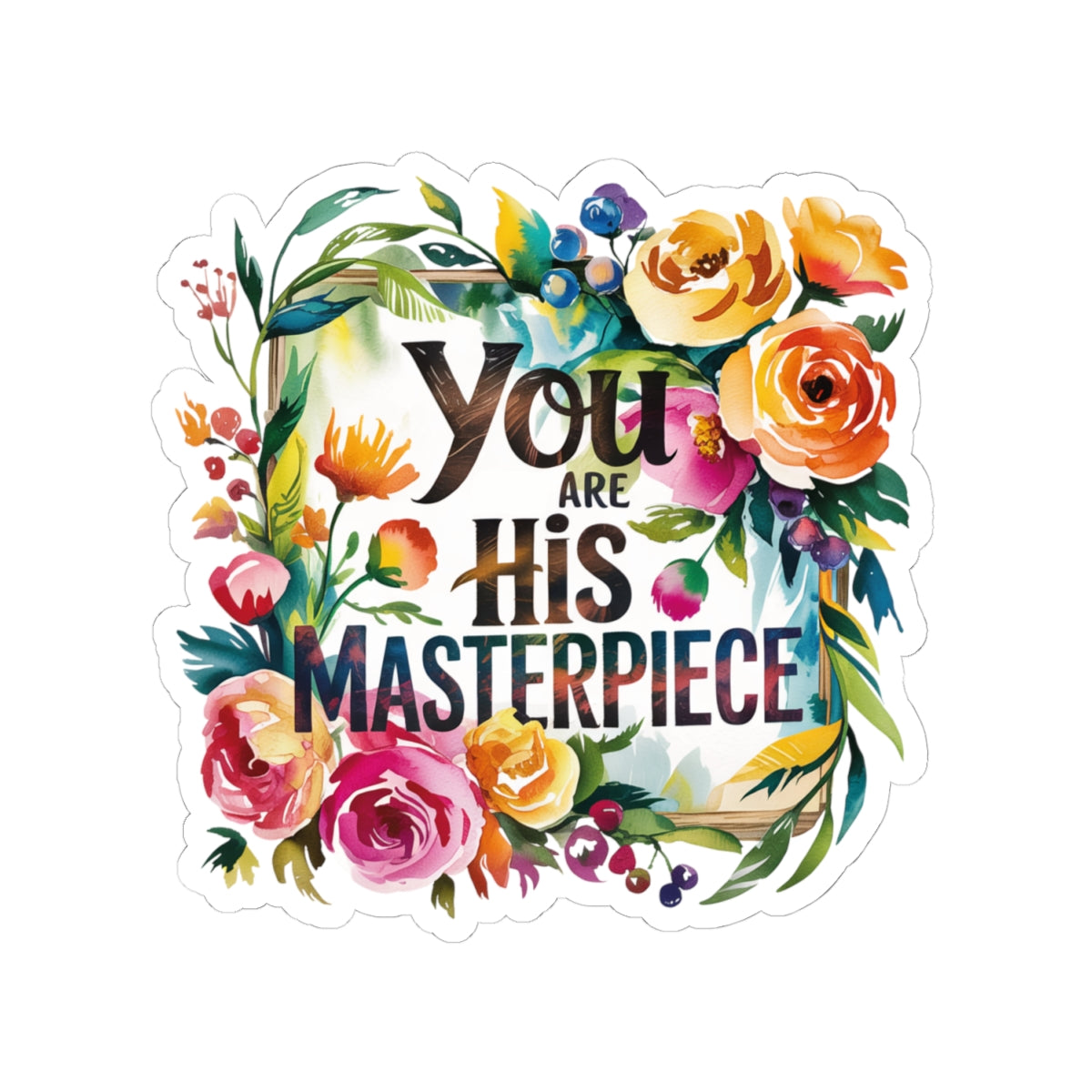 Inspirational Floral Kiss-Cut Stickers - Decorate, Gift, and Inspire - Perfect for Journals, Laptops, and Motivation