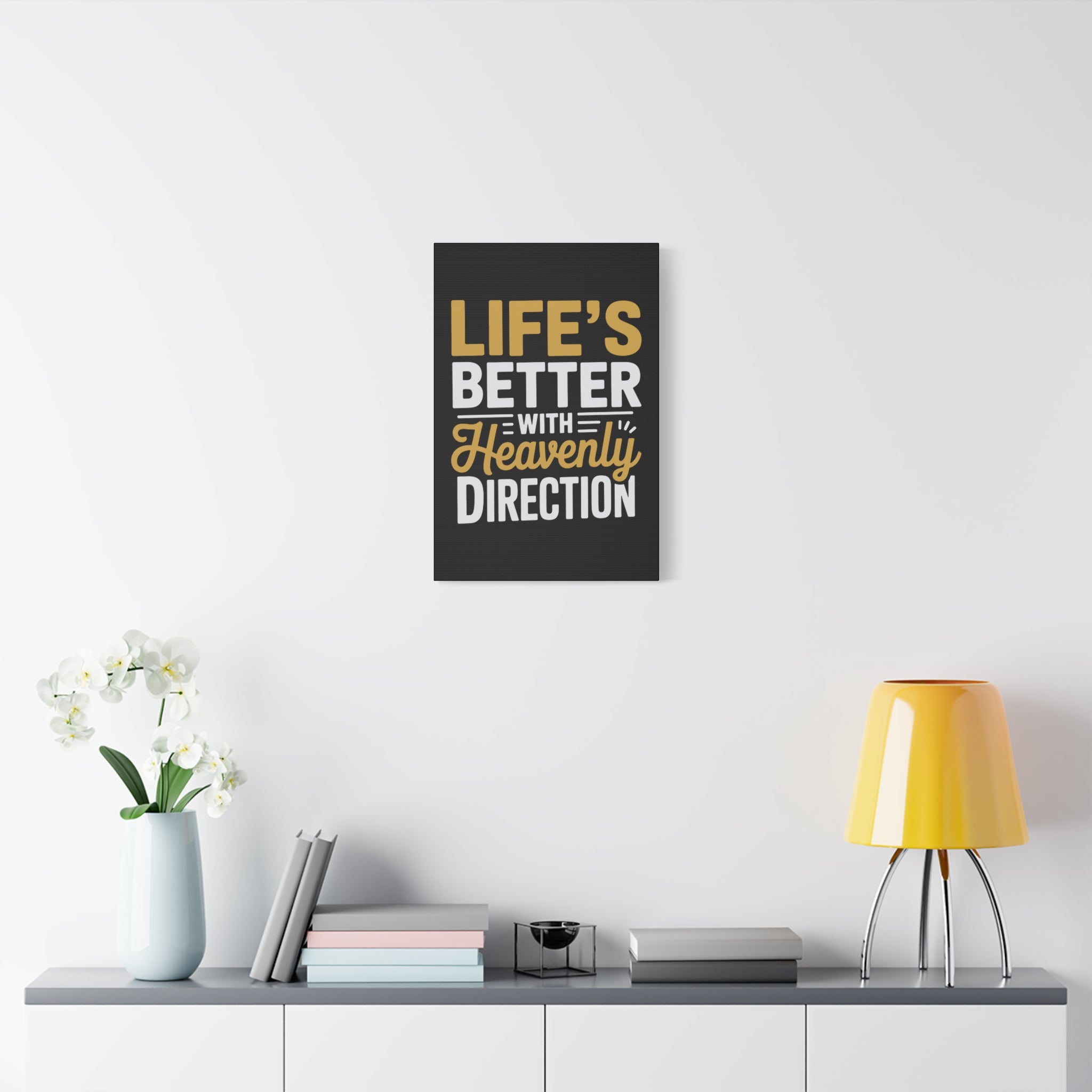 Heavenly Direction Canvas Wall Art, Inspirational Home Decor, Motivational Gift, Modern Wall Hanging, Perfect for Any Room