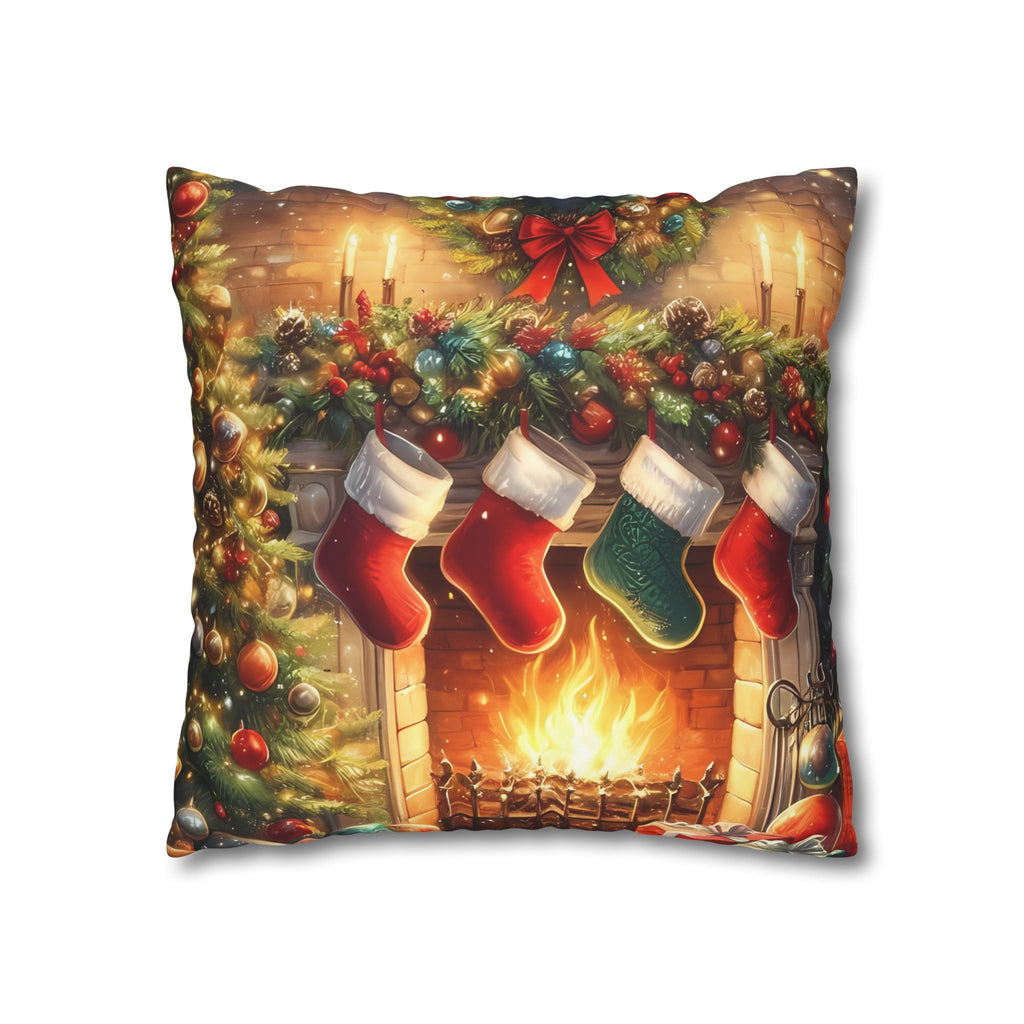 Christmas Stockings Decorative Pillow Cover, Cozy Holiday Home Decor, Festive Cushion for Winter, Gift for Friends & Family