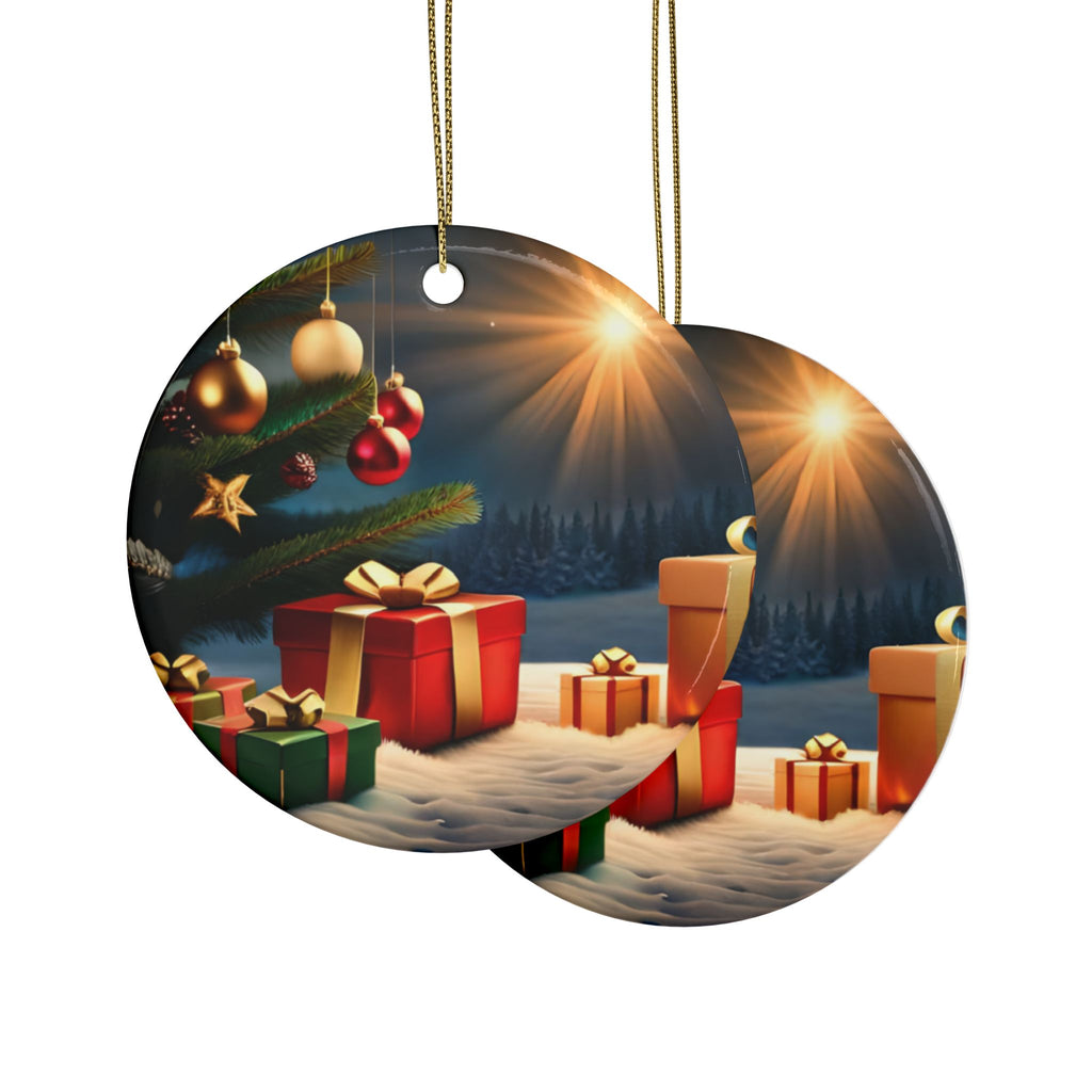 Star Ceramic Christmas Ornaments - Holiday Decor, Personalized Gifts, Tree Decorations, Festive Keepsakes, Custom Ornament Sets