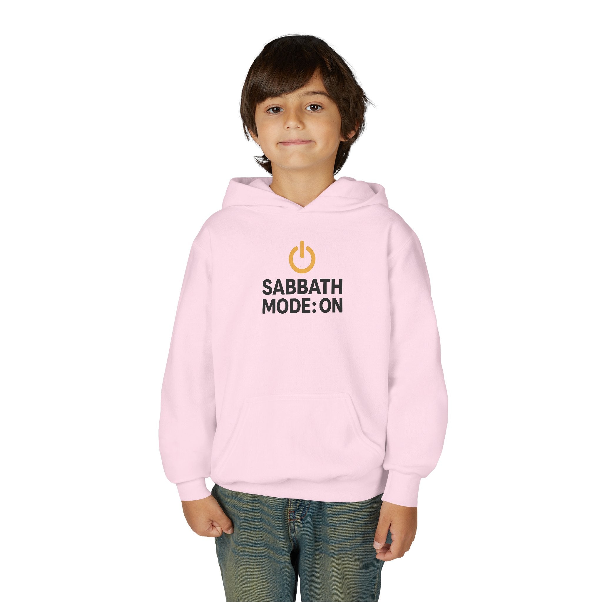 Sabbath Mode Youth Hoodie, Comfortable Hooded Sweatshirt for Kids, Perfect for Religious Observances, Christian Gift, Sunday Wear
