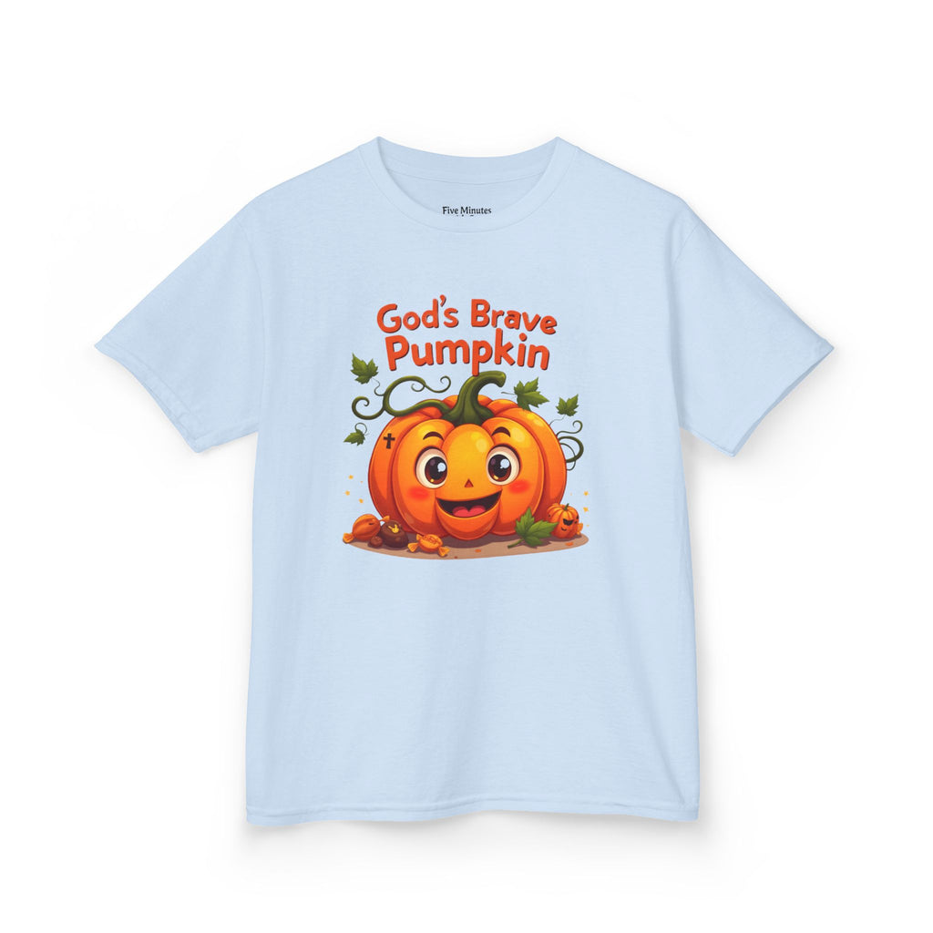 Cute Kids Halloween Tee, Pumpkin Shirt, Fall Celebration Top, Spooky Season Apparel, God’s Brave Pumpkin T-Shirt