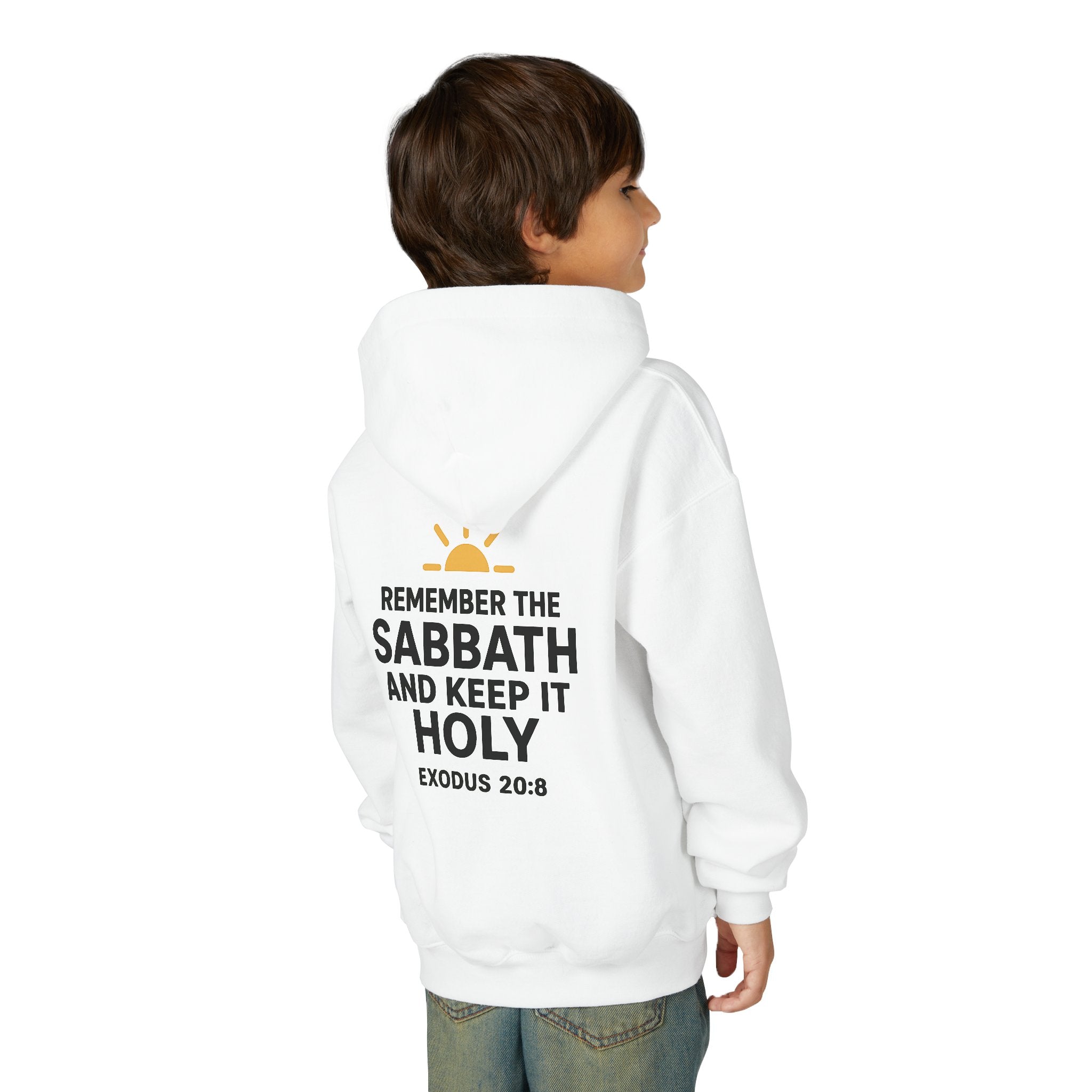 Sabbath Mode Youth Hoodie, Comfortable Hooded Sweatshirt for Kids, Perfect for Religious Observances, Christian Gift, Sunday Wear