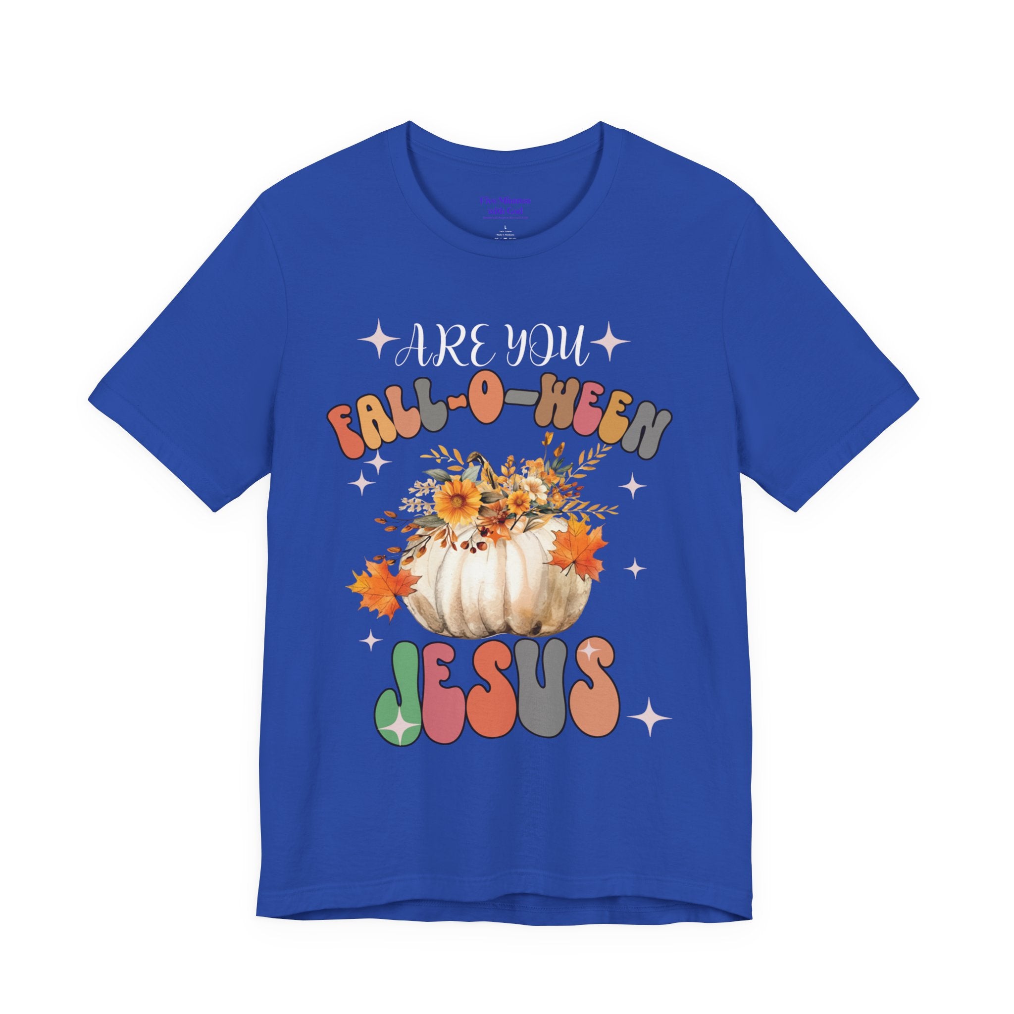 Fall-Themed Jesus Tee, Unisex Jersey T-Shirt, Cozy Autumn Apparel, Thanksgiving Gift, Fall Celebration Shirt, Christian Fashion
