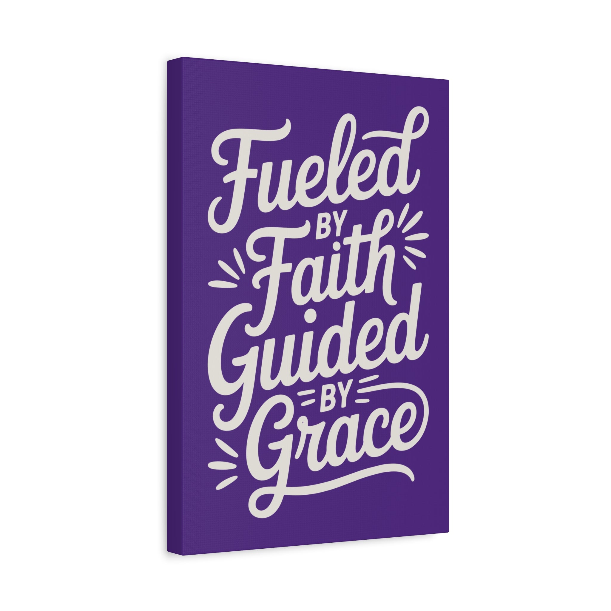 Purple Stretched Canvas Art, Motivational Wall Decor, Home Inspirational Art, Faith-Based Decor, Gift for Faith Lovers