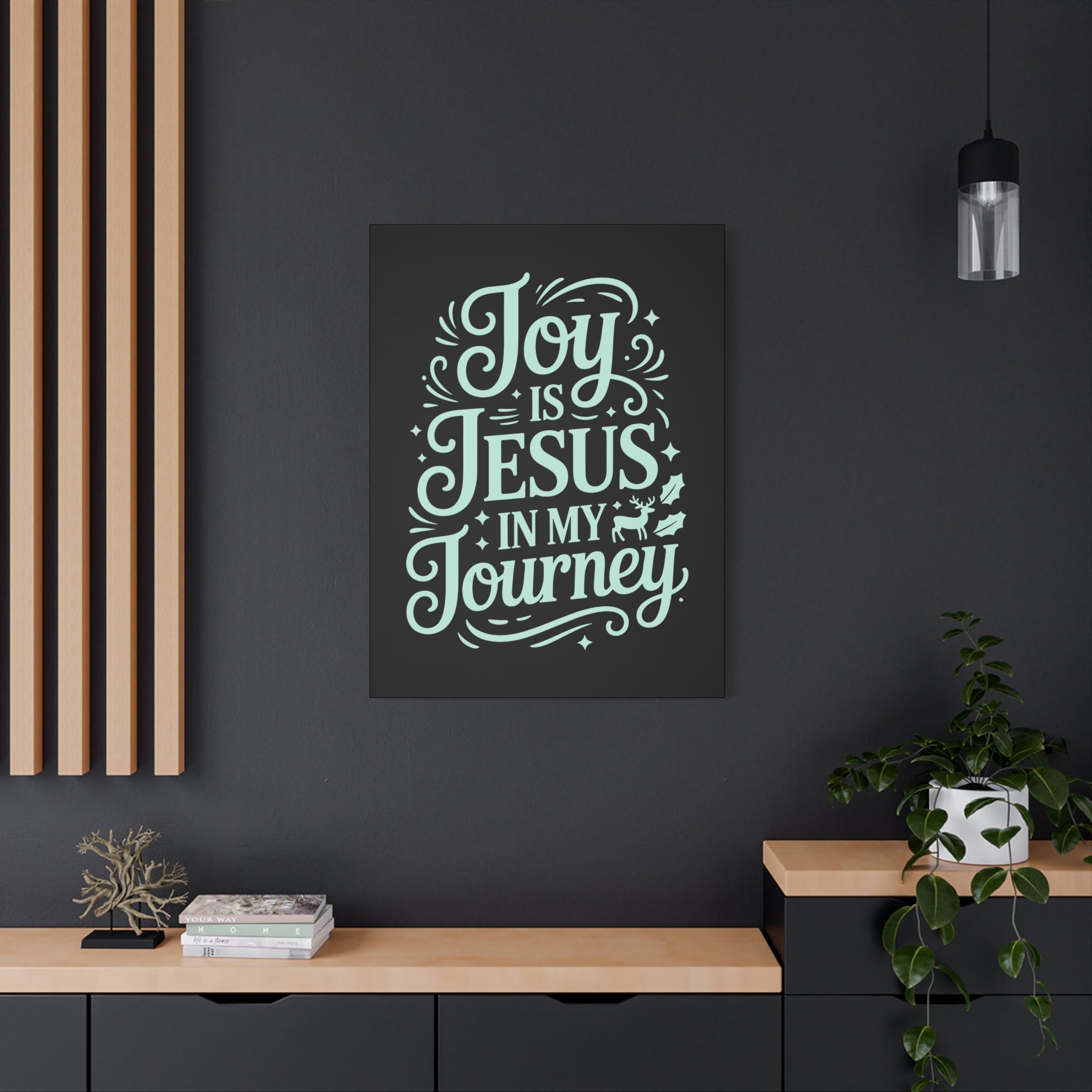 Joy in My Journey Canvas Wall Art, Religious Decor, Christmas Gift, Inspirational Wall Art, Joyful Home Decoration, Faith-Based Art