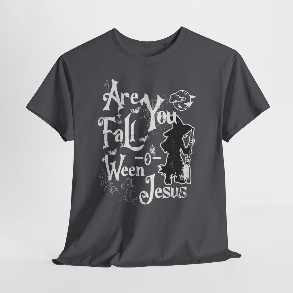 Fall-Themed Unisex Heavy Cotton Tee - Halloween, Jesus Celebration, Autumn Vibes, Casual Wear, Gift Idea