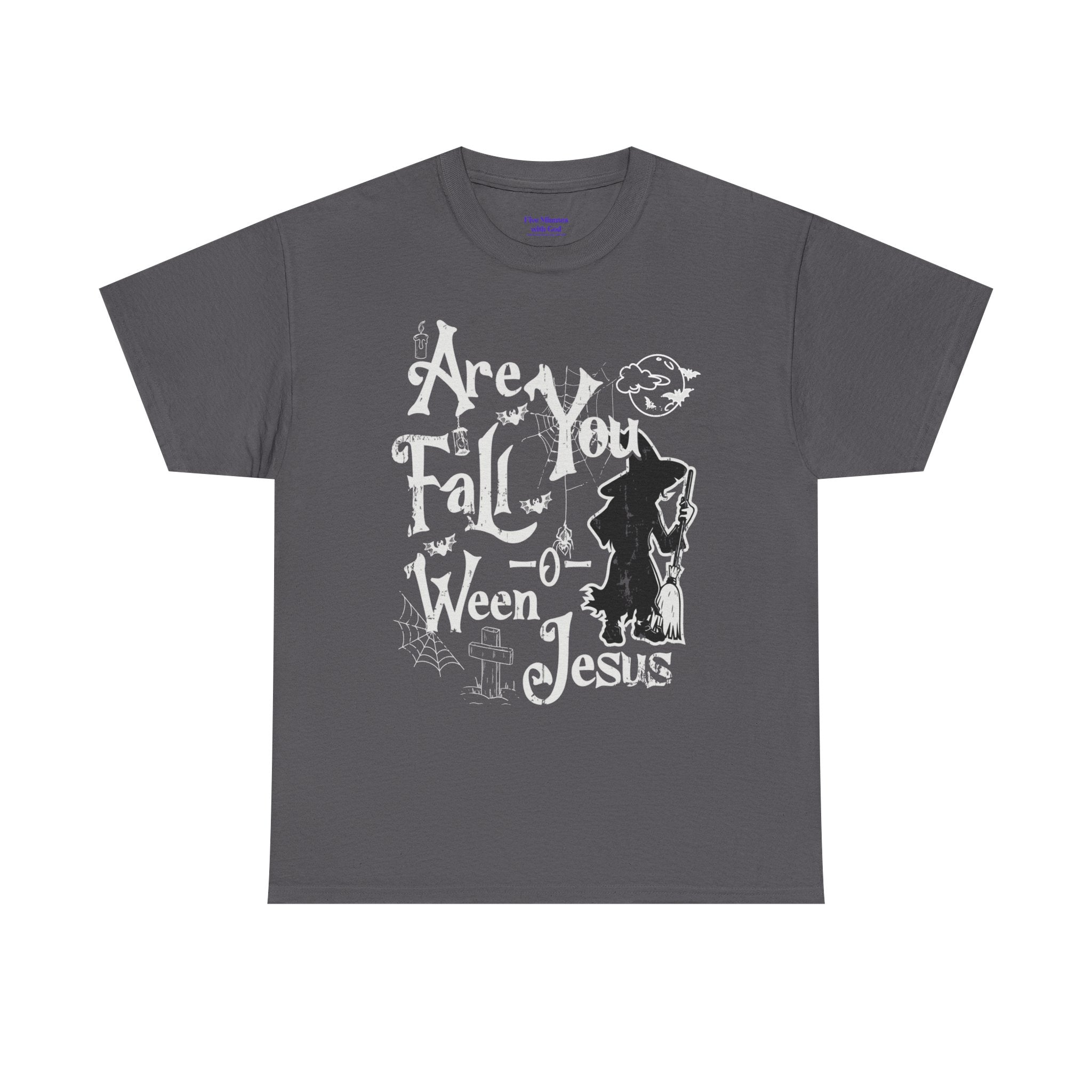 Fall-Themed Unisex Heavy Cotton Tee - Halloween, Jesus Celebration, Autumn Vibes, Casual Wear, Gift Idea