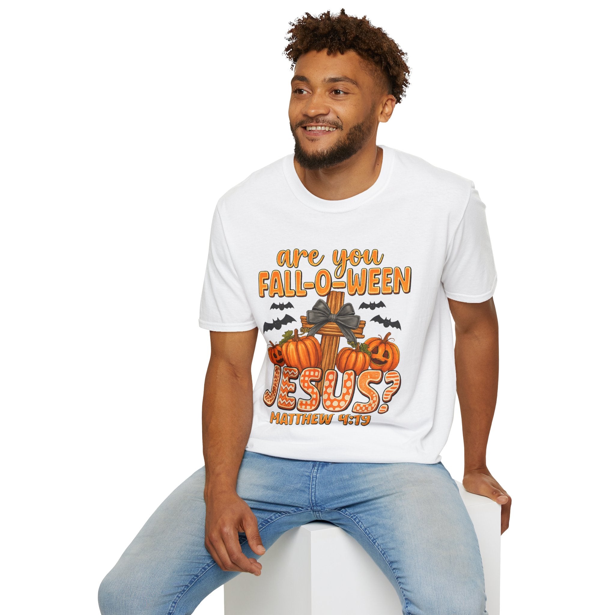 Funny Christian Halloween T-Shirt, Jesus Pumpkin Tee, Unisex Fall Shirt, Autumn Festive Apparel, Holiday Gift Idea