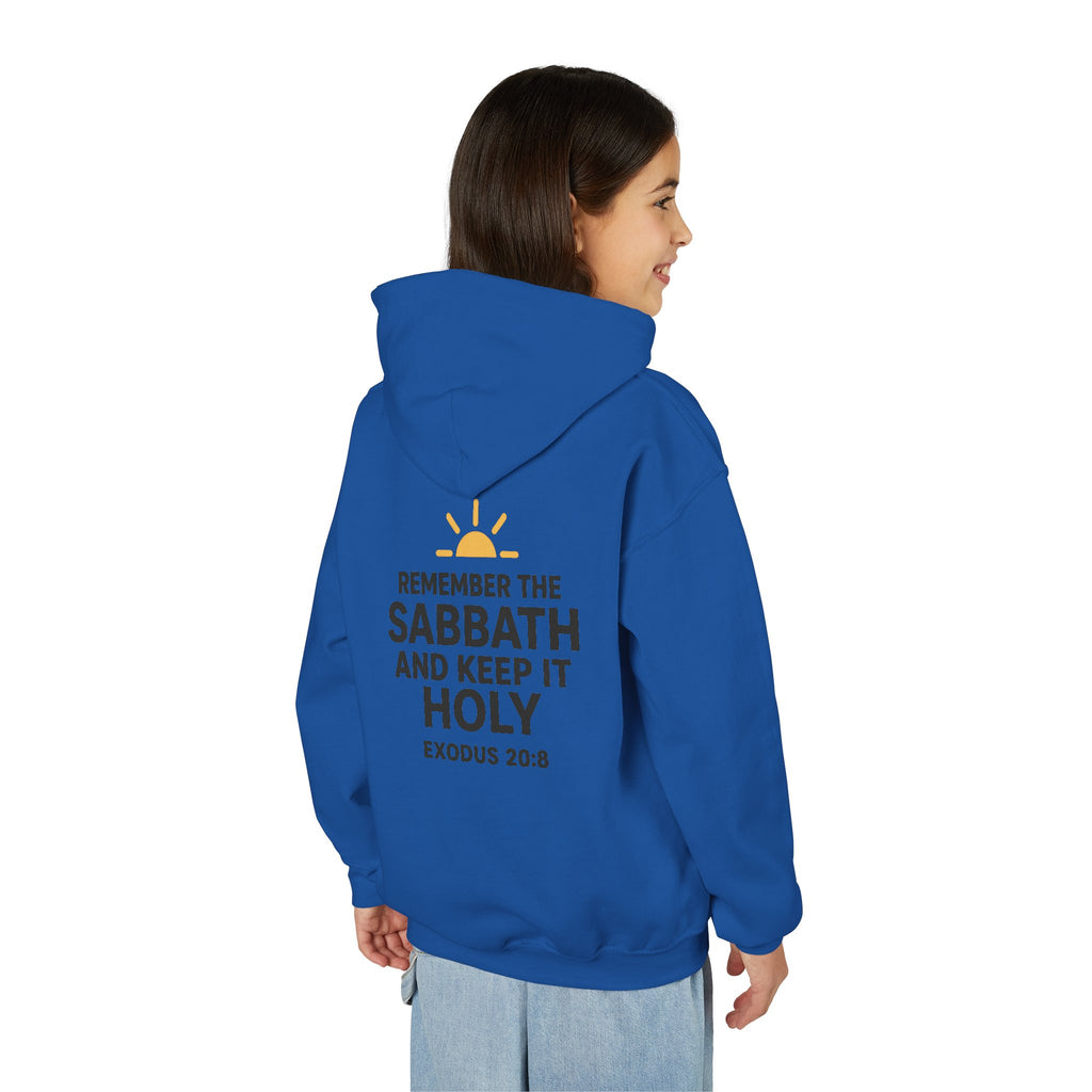 Sabbath Mode Youth Hoodie, Comfortable Hooded Sweatshirt for Kids, Perfect for Religious Observances, Christian Gift, Sunday Wear