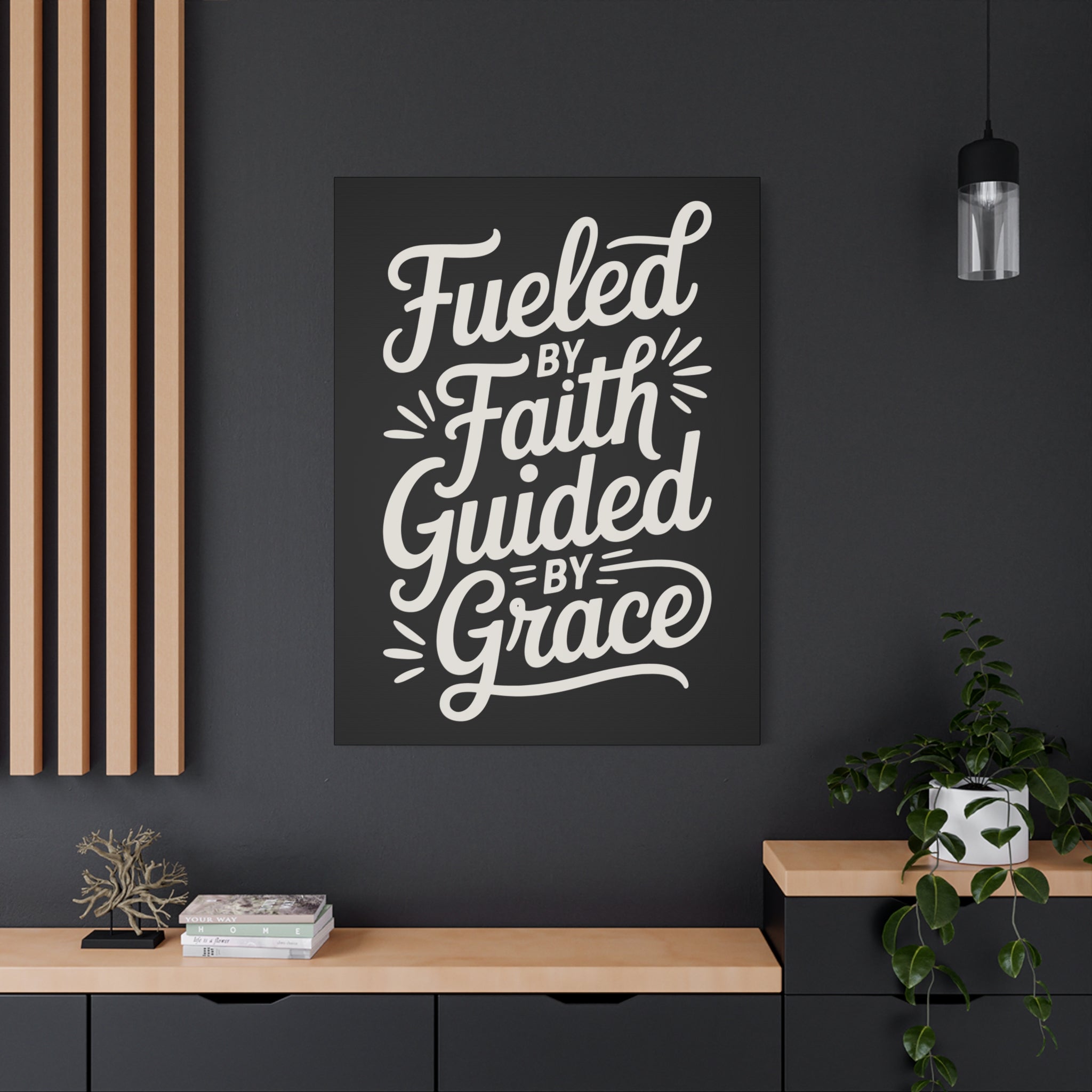Stretched Canvas Art, Motivational Wall Decor, Home Inspirational Art, Faith-Based Decor, Gift for Faith Lovers