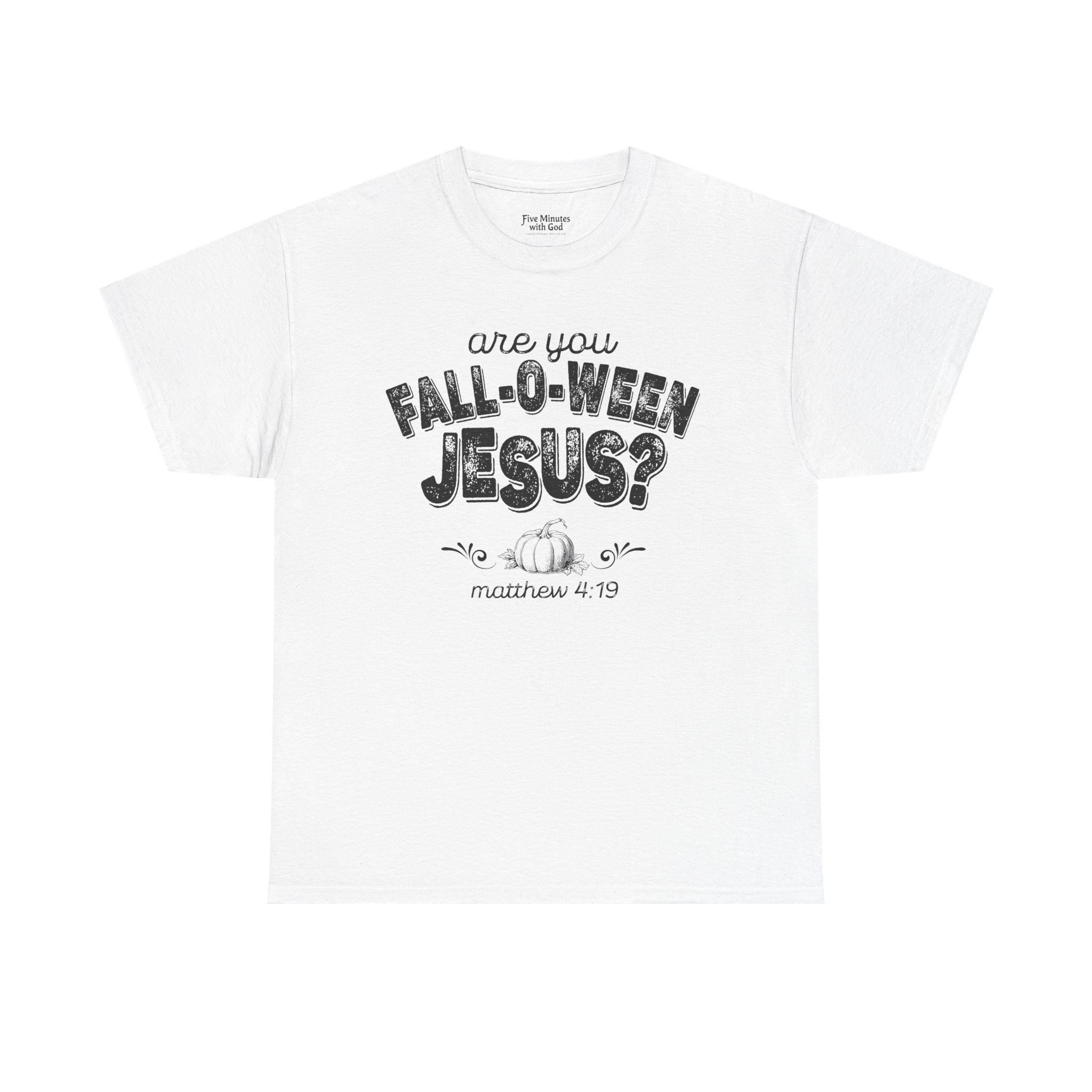 Fall-Themed Tee, Are You Fall-O-Ween Jesus, Unisex Cotton Shirt, Funny Fall Apparel, Halloween T-Shirt, Thanksgiving Gift Ideas