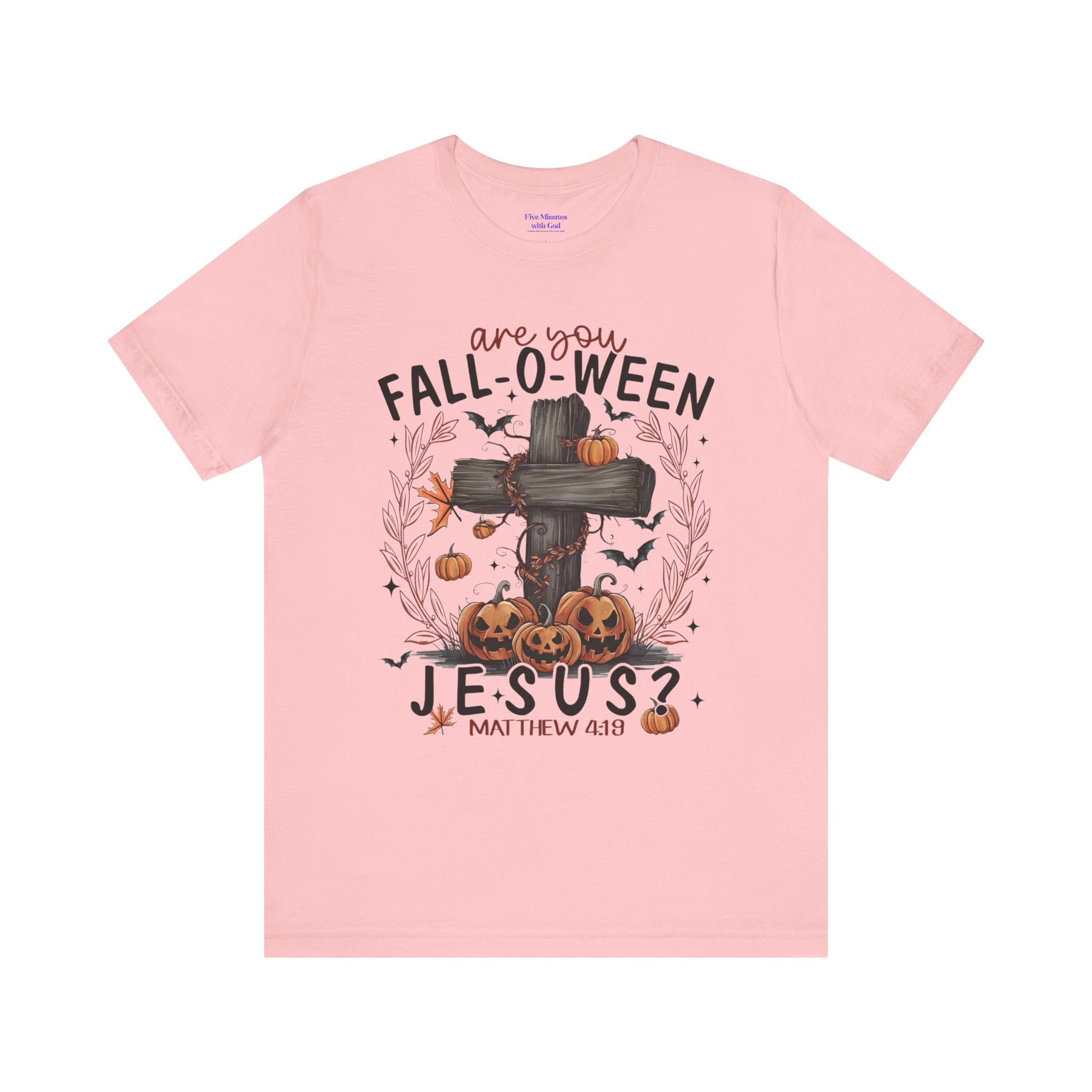 Autumn Pumpkin Christian Tee, Relaxed Fit Unisex Shirt, Fall Inspiration Tee, Cozy Halloween Top, Faith-Based Apparel