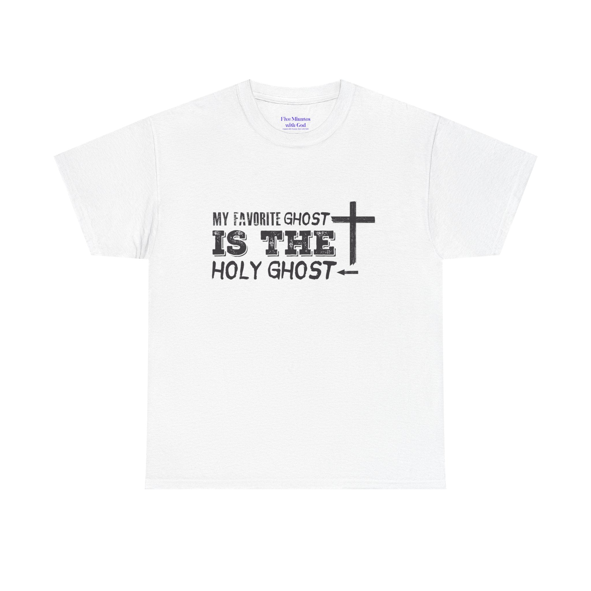 Unisex Cotton Tee - My Favorite Ghost is the Holy Ghost Shirt, Religious T-Shirt, Christian Apparel, Spiritual Gift, Halloween Shirt