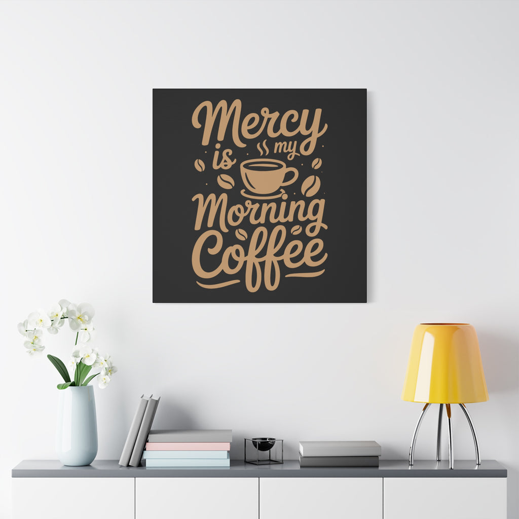 Coffee-Themed Canvas Art Print, Wall Decor for Coffee Lovers, Inspirational Home Decoration, Gift for Friends and Family
