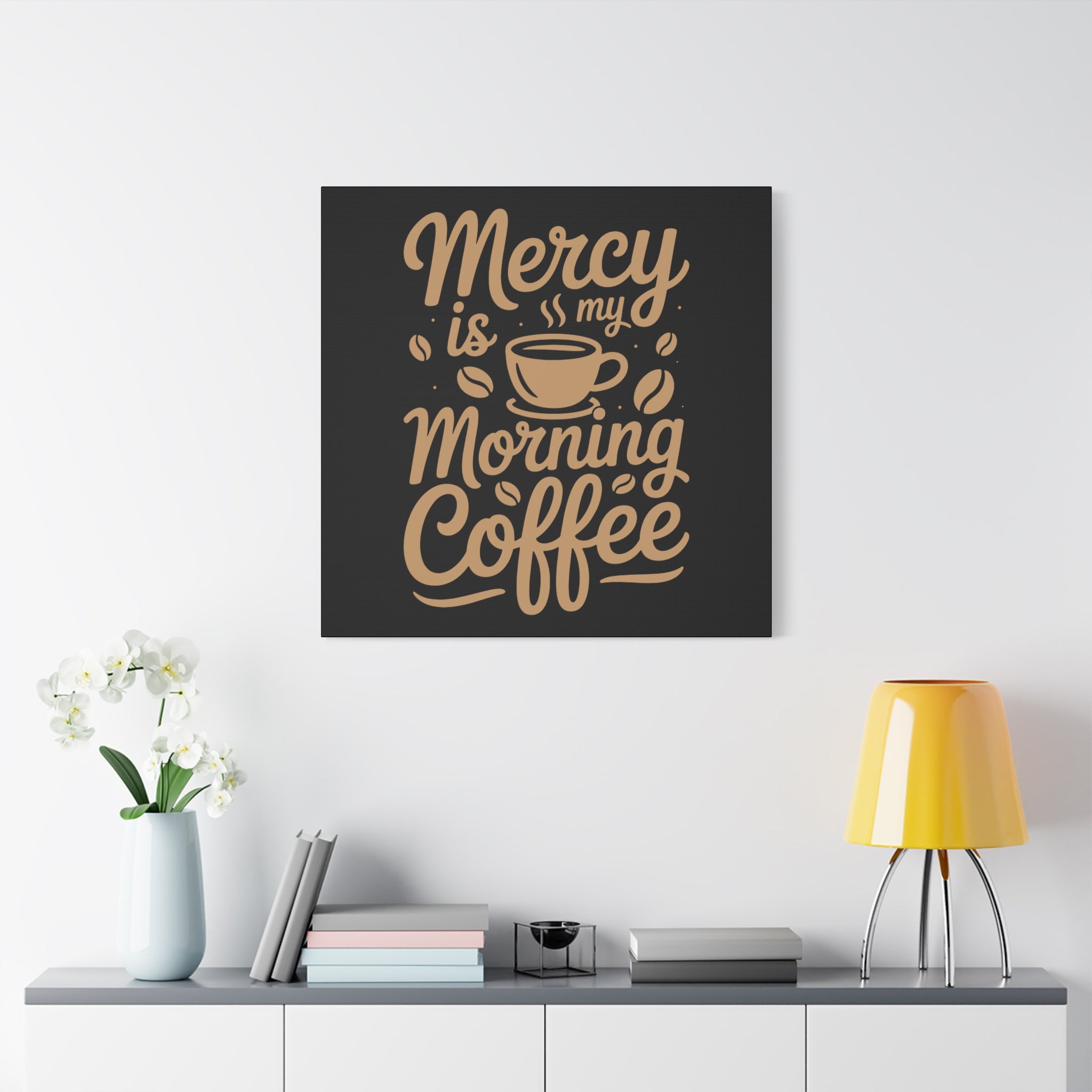 Coffee-Themed Canvas Art Print, Wall Decor for Coffee Lovers, Inspirational Home Decoration, Gift for Friends and Family