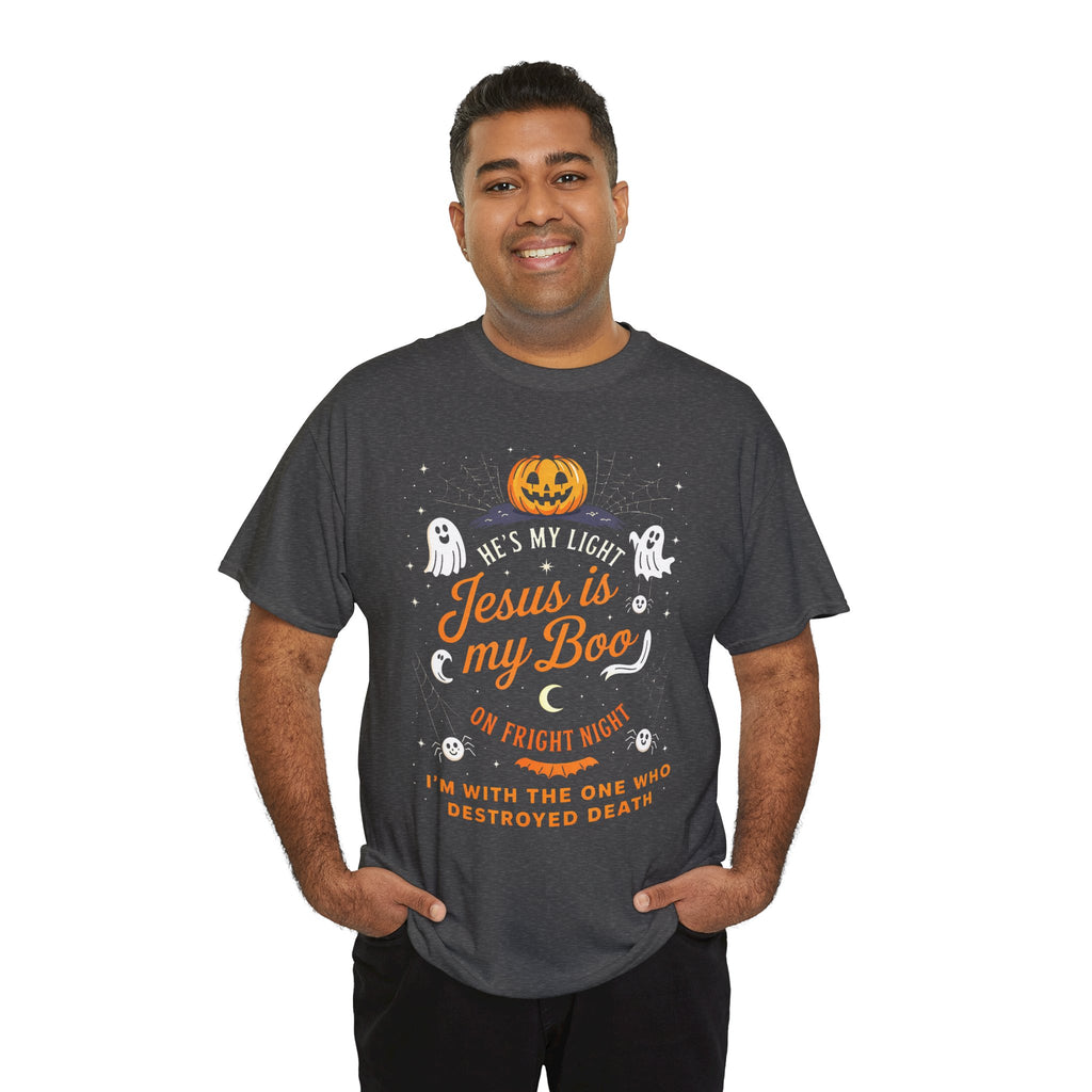Halloween Faith Tee - Jesus is My Boo, Unisex T-Shirt for Halloween, Christian Halloween Shirt, Gift for Christian Friends, Spooky [...]